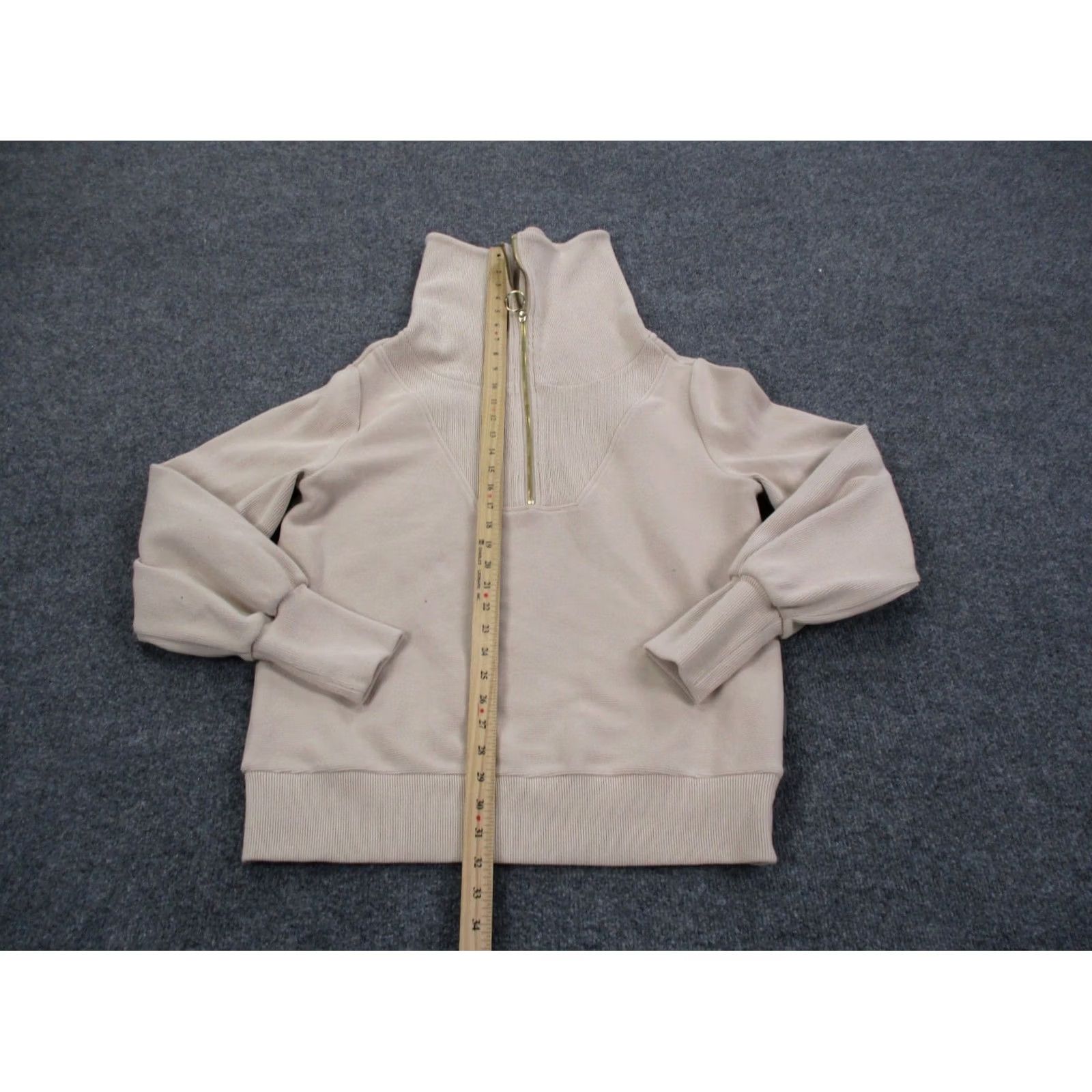 Varley Varley Jacket Womens XS Beige Windbreaker Outdoor 1/4 Zip Lightweight Thermal Windproof Regular Womens XS Beige Logo Patck? Size XS / US 0-2 / IT 36-38 - 3 Thumbnail