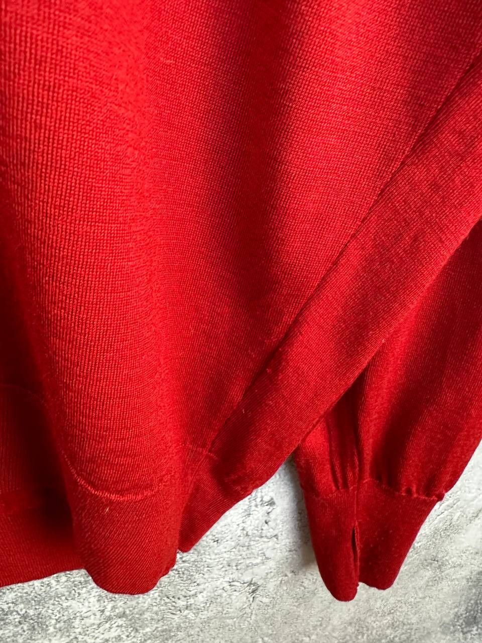 John Smedley John Smedley Merino Wool Sweater Red V-Neck Jumper Size US XXL / EU 58 / 5 - 10 Thumbnail