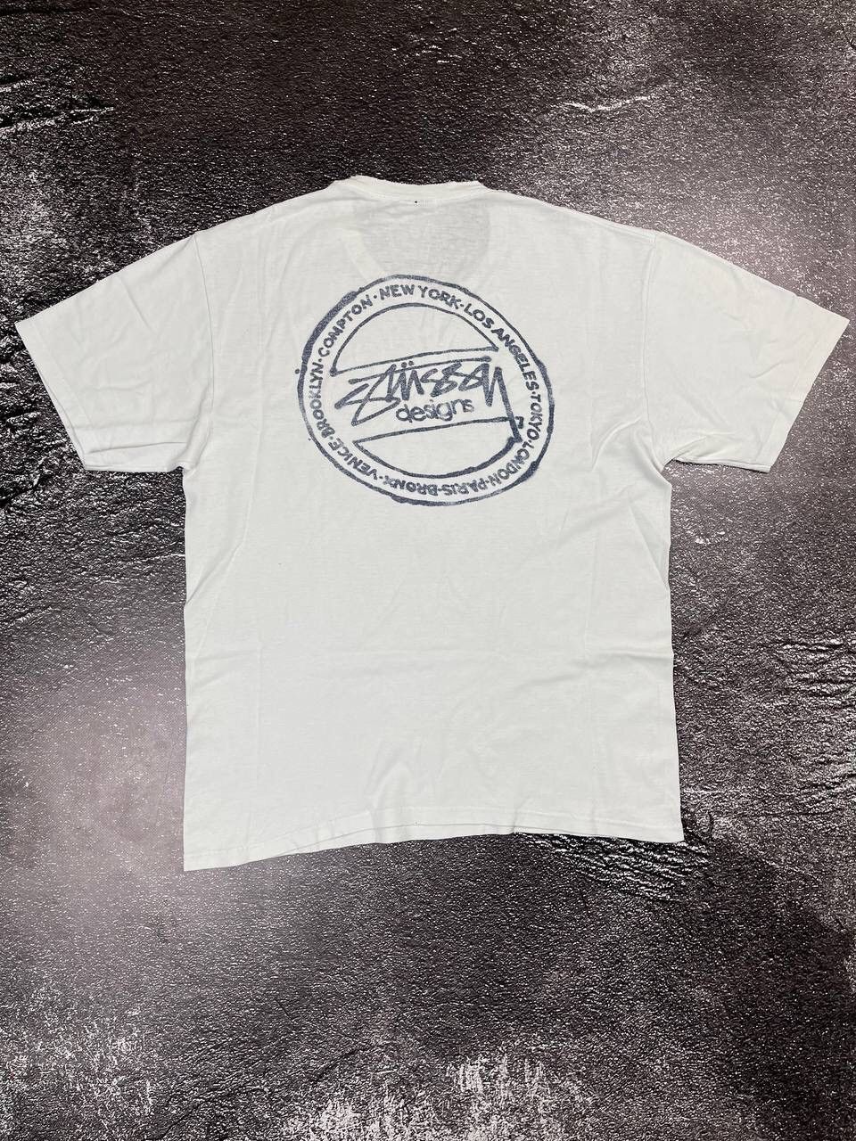 Vintage Stussy Big Logo T-shirt Y2K streetwear Short Sleeve T Shirts 