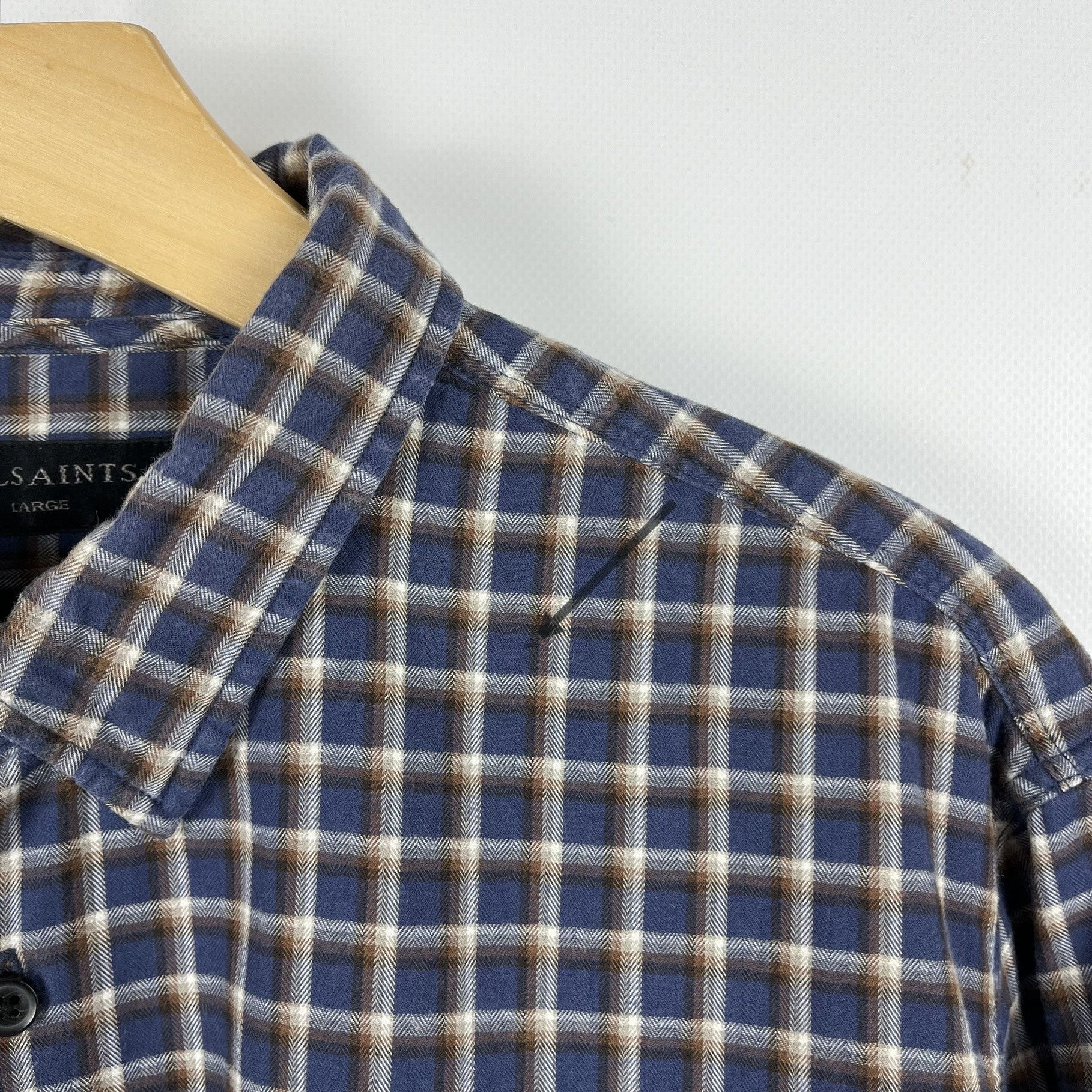 Allsaints Designer AllSaints Deming Long Sleeve Button Up Shirt Size US L / EU 52-54 / 3 - 14 Thumbnail