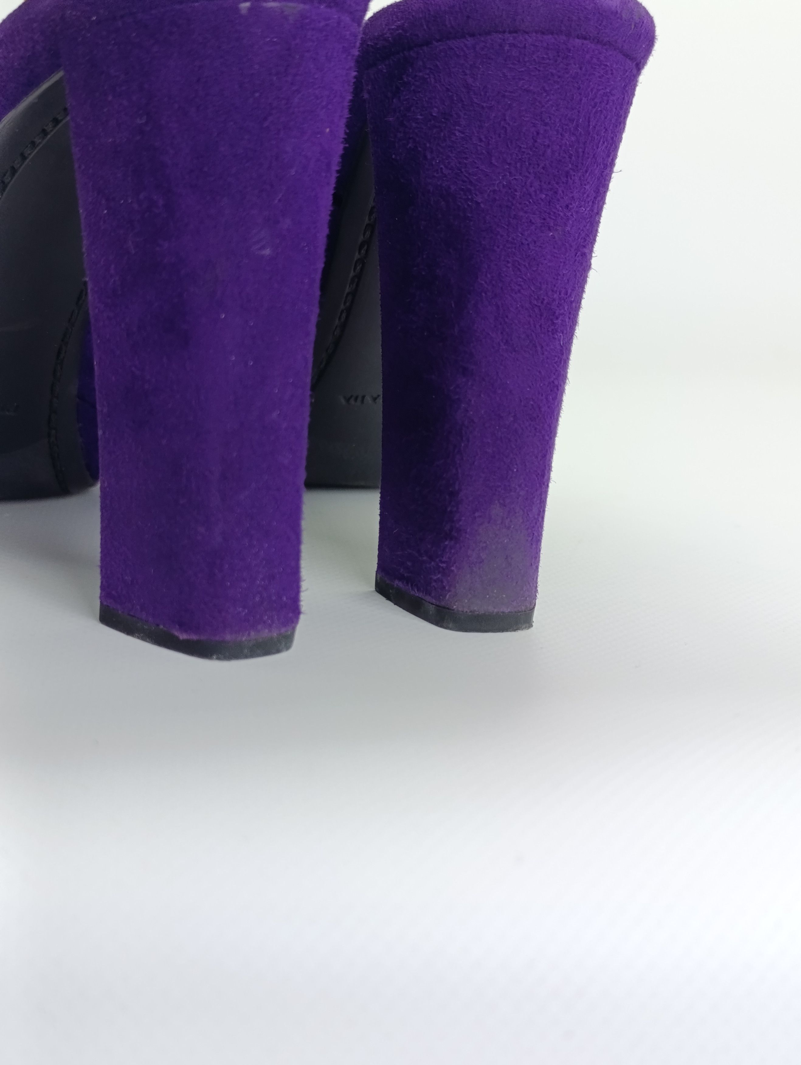 Prada PRADA BARHAT SANDALS HEELS PURPLE RED TAB Size US 7 / IT 37 - 13 Thumbnail