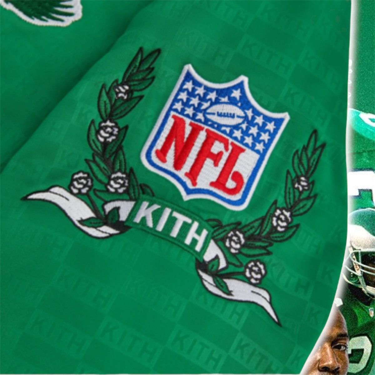 Kith × NFL Kith🇺🇸 x NFL 🏈 Eagles 🦅Satin Bomber 🧥 Size US M / EU 48-50 / 2 - 6 Thumbnail