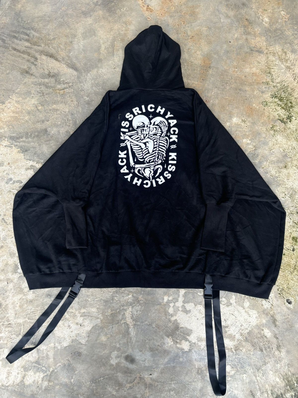 Hysteric Glamour × Japanese Brand Y2k Over size Hoodie Kryclothing Kiss Richyack Size ONE SIZE - 3 Thumbnail