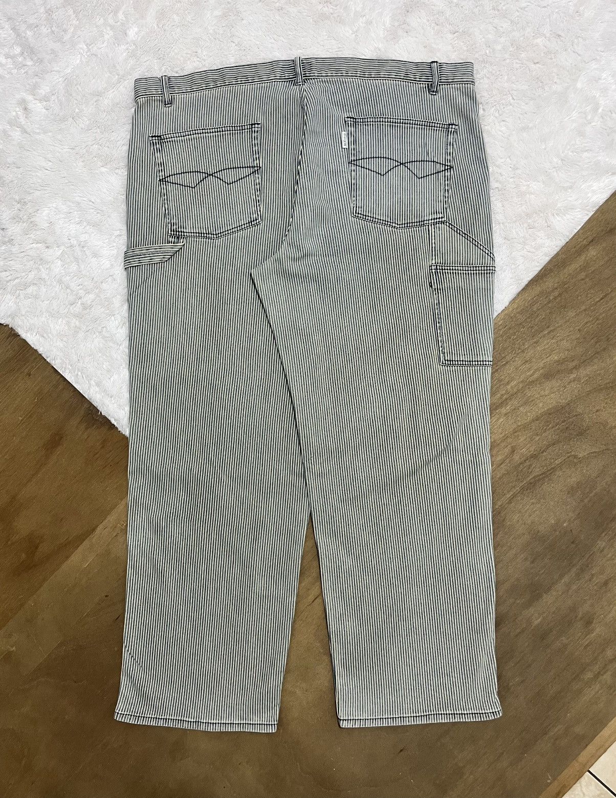 Other Vintage B.C Factory Hickory Stripe Carpenter Pants Baggy Size US 44 / EU 60 - 6 Thumbnail