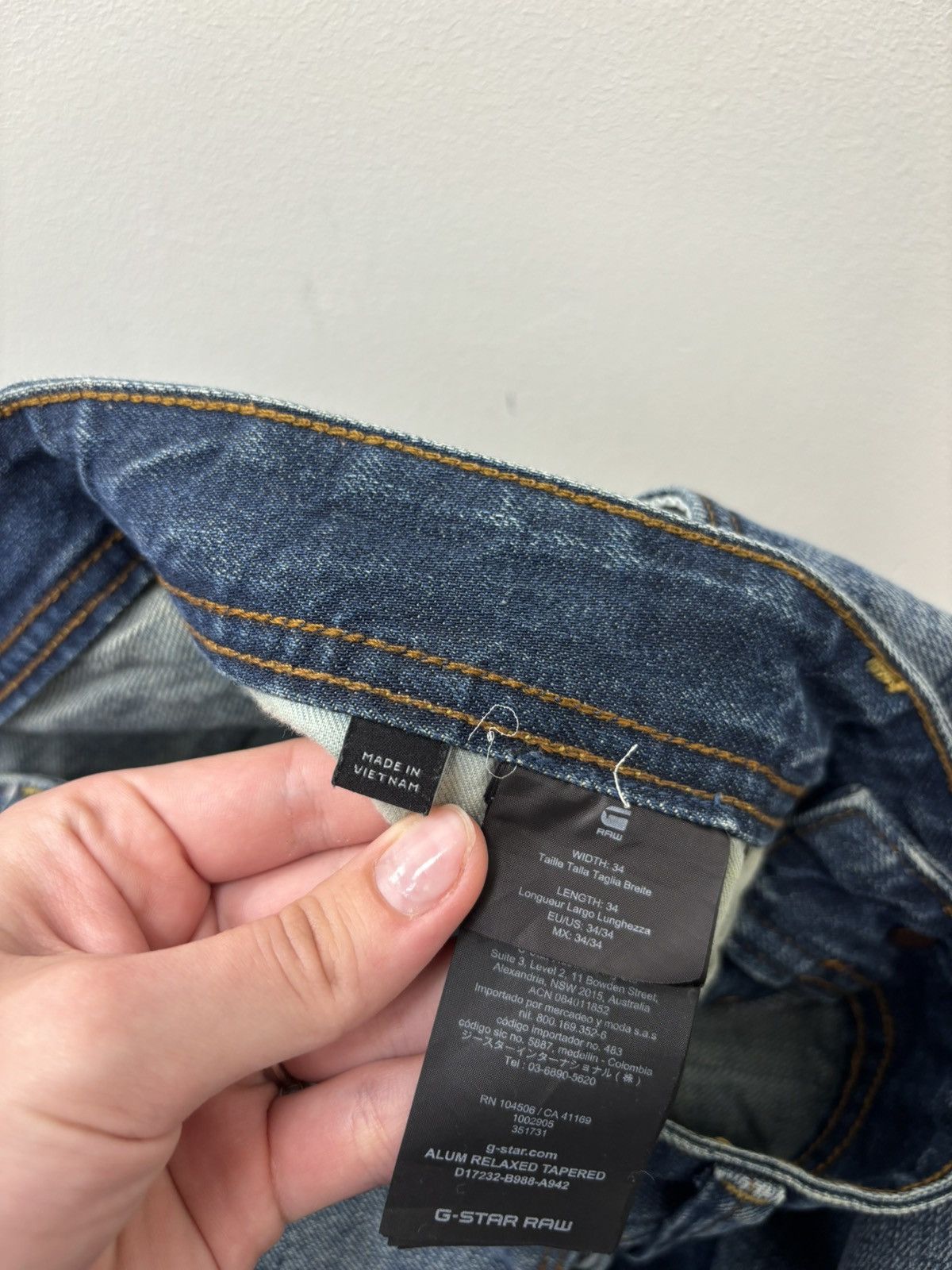 G-Star Vintage G-Star Raw Alum Faded Blue Avant Garde Denim Jeans Size US 34 / EU 50 - 13 Thumbnail