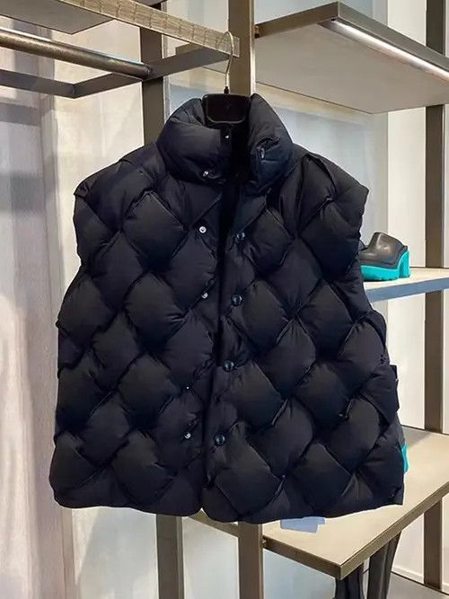 Japanese Brand × Vintage Black quilted woven puffer bubble vest Size US L / EU 52-54 / 3 - 3 Thumbnail
