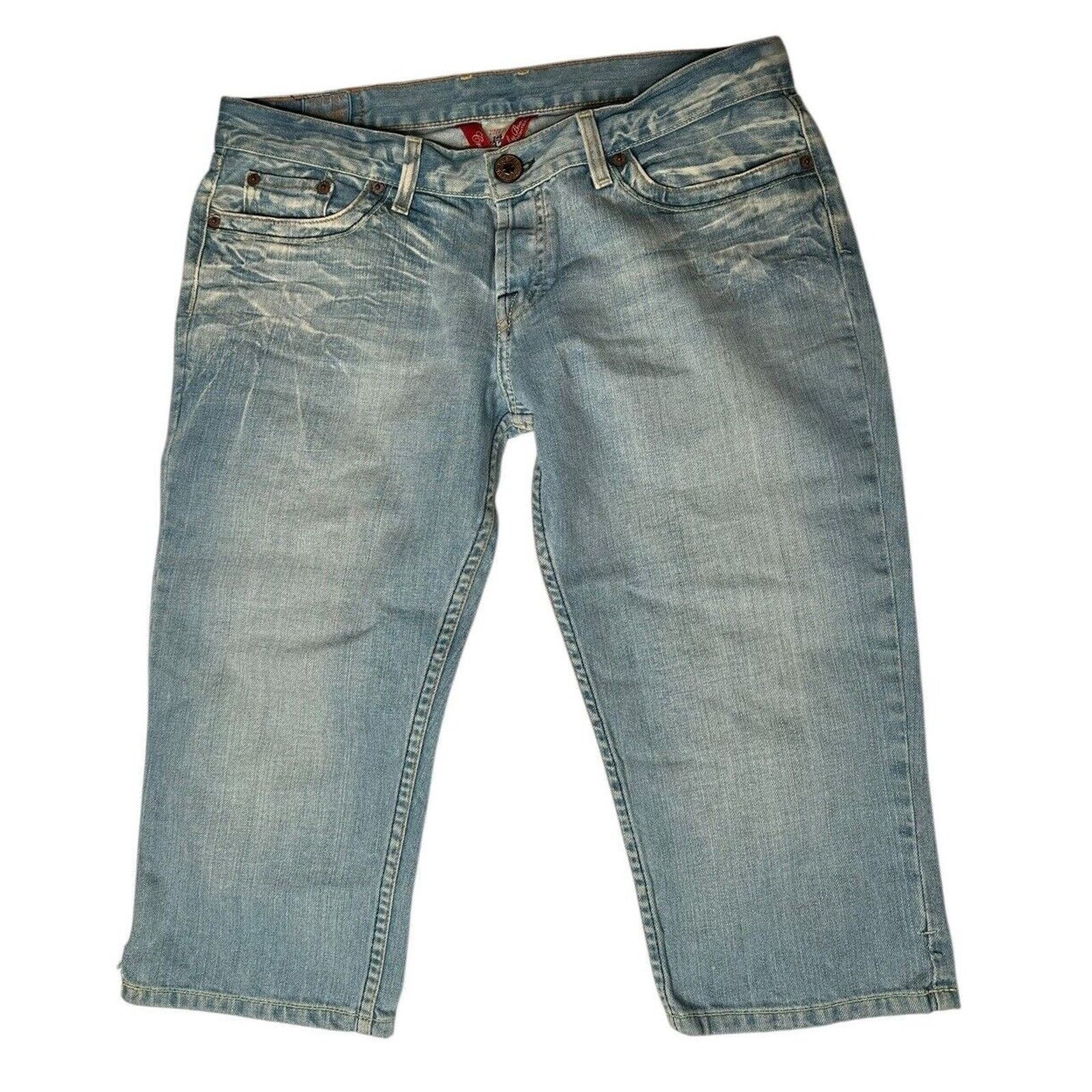 Lucky Brand NEW Lucky Brand Maci Dream Crop Low Rise Capri Jeans 14/32 Size 36" / US 14 / IT 50 - 1 Thumbnail