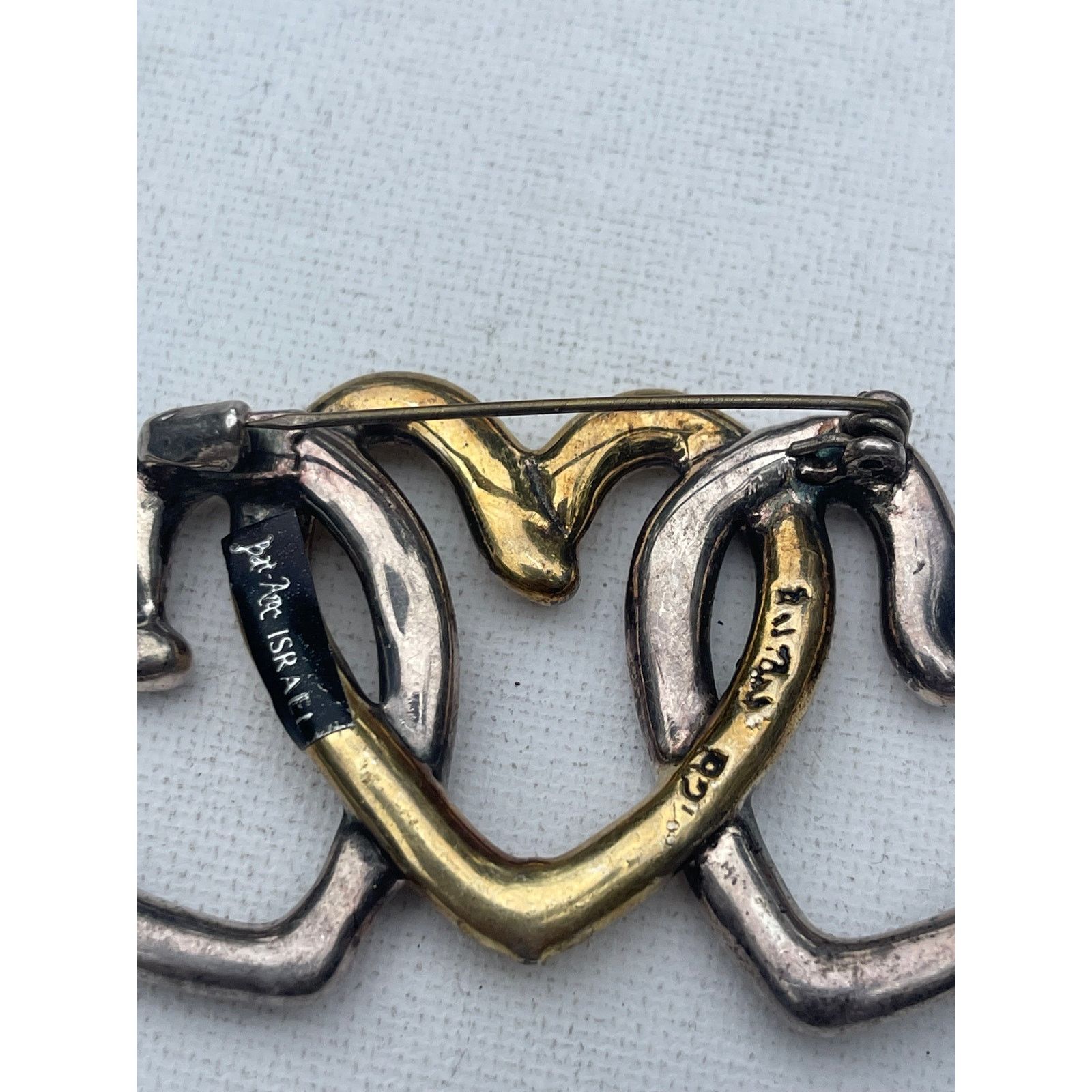 Vintage Vintage Bat Ami Signed Heart Brooch - Sterling Silver Size ONE SIZE - 2 Thumbnail