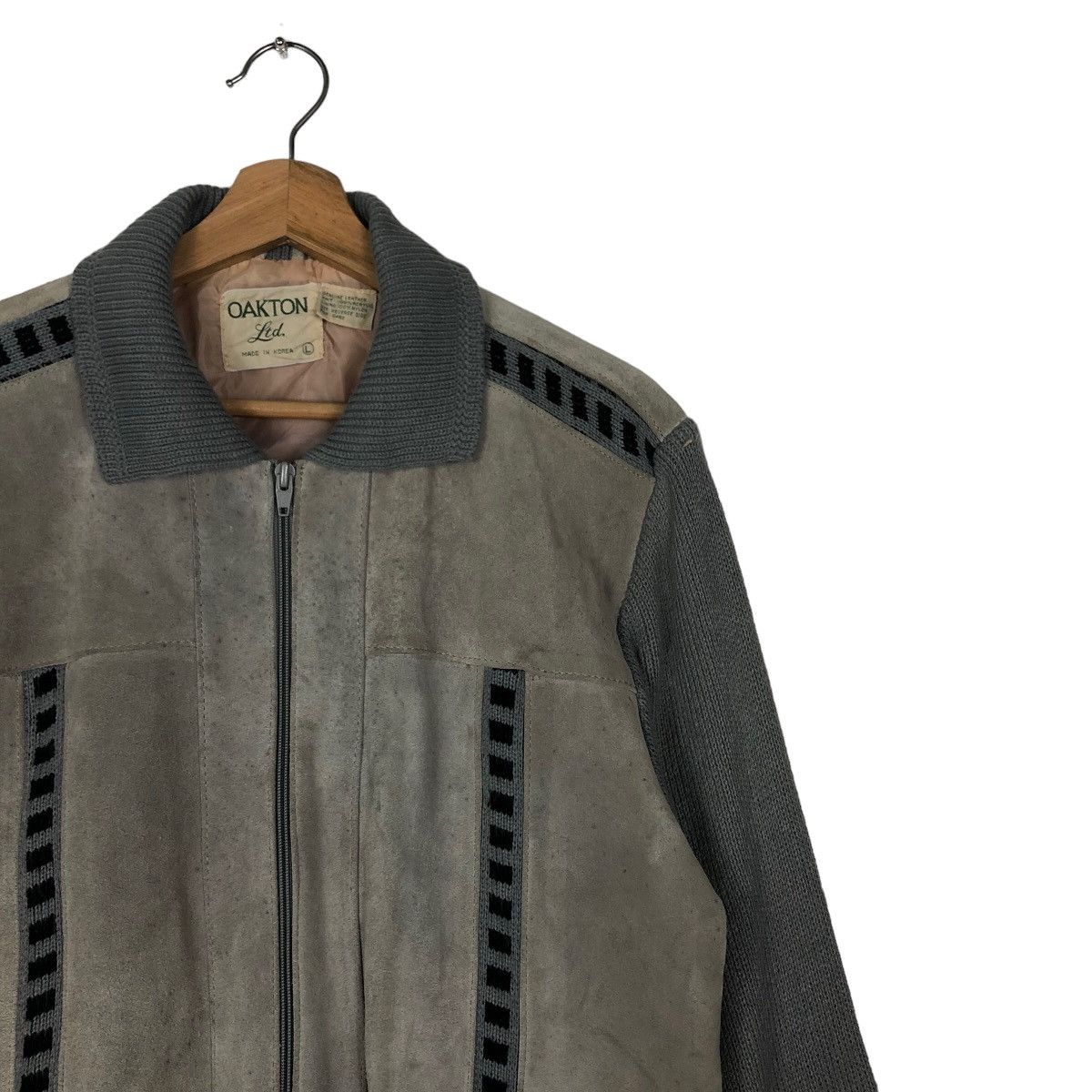 Genuine Leather 🔥90’s Vintage Bomber Genuine Leather Jacket Oakton Japan Size US L / EU 52-54 / 3 - 5 Thumbnail
