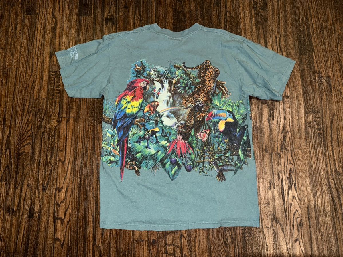 Habitat Vintage 90s Habitat Rainforest Animal Jungle Graphic T-Shirt Size US XL / EU 56 / 4 - 3 Thumbnail