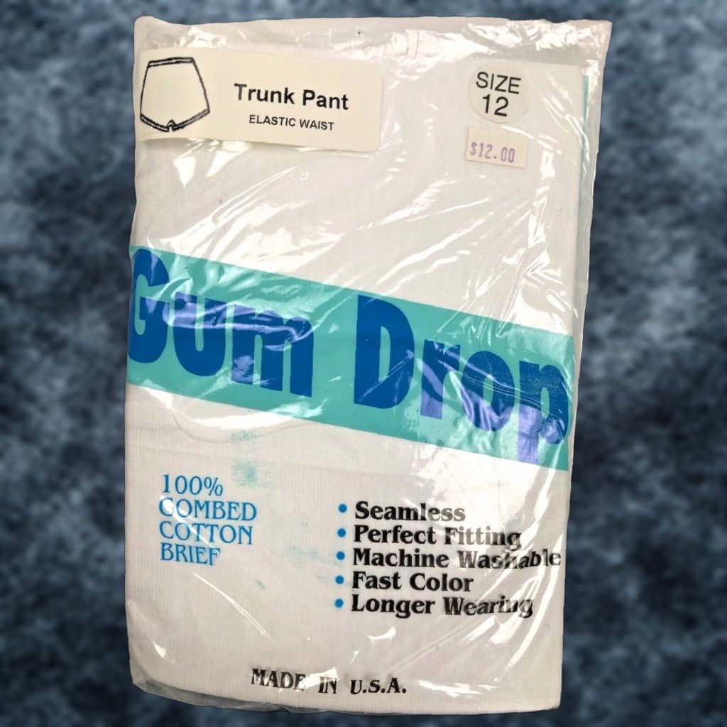 Vintage VINTAGE 1970s Gum Drop Cotton Brief Underwear Panty Womens Size 12 White NOS Size 34" / US 12 / IT 48 - 1 Thumbnail