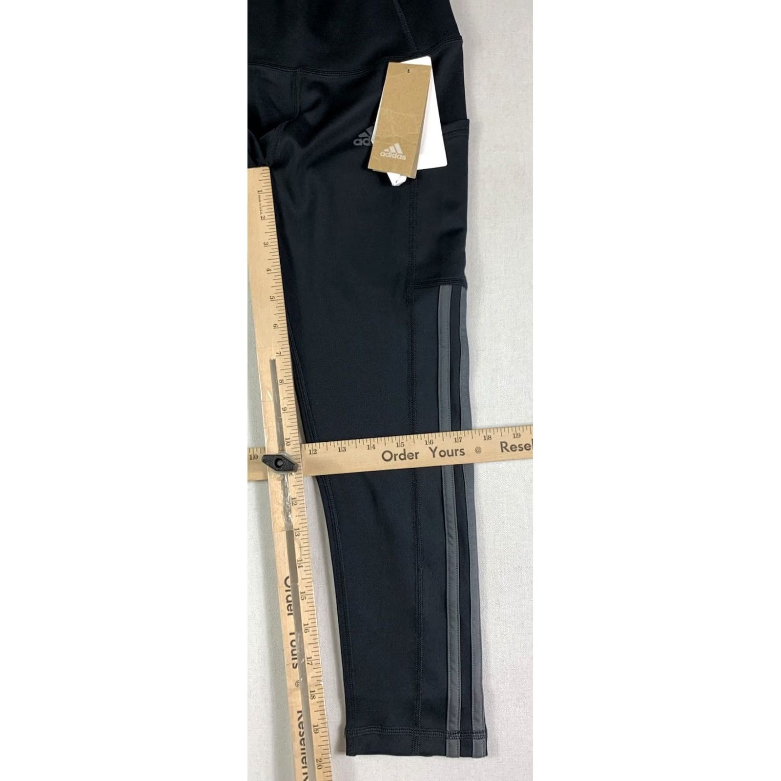Adidas Adidas Women's black yoga Aeroready 3/4 Tights w/ Media Pockets HM8320 XS Small Bodywear Nike? Size ONE SIZE - 3 Thumbnail