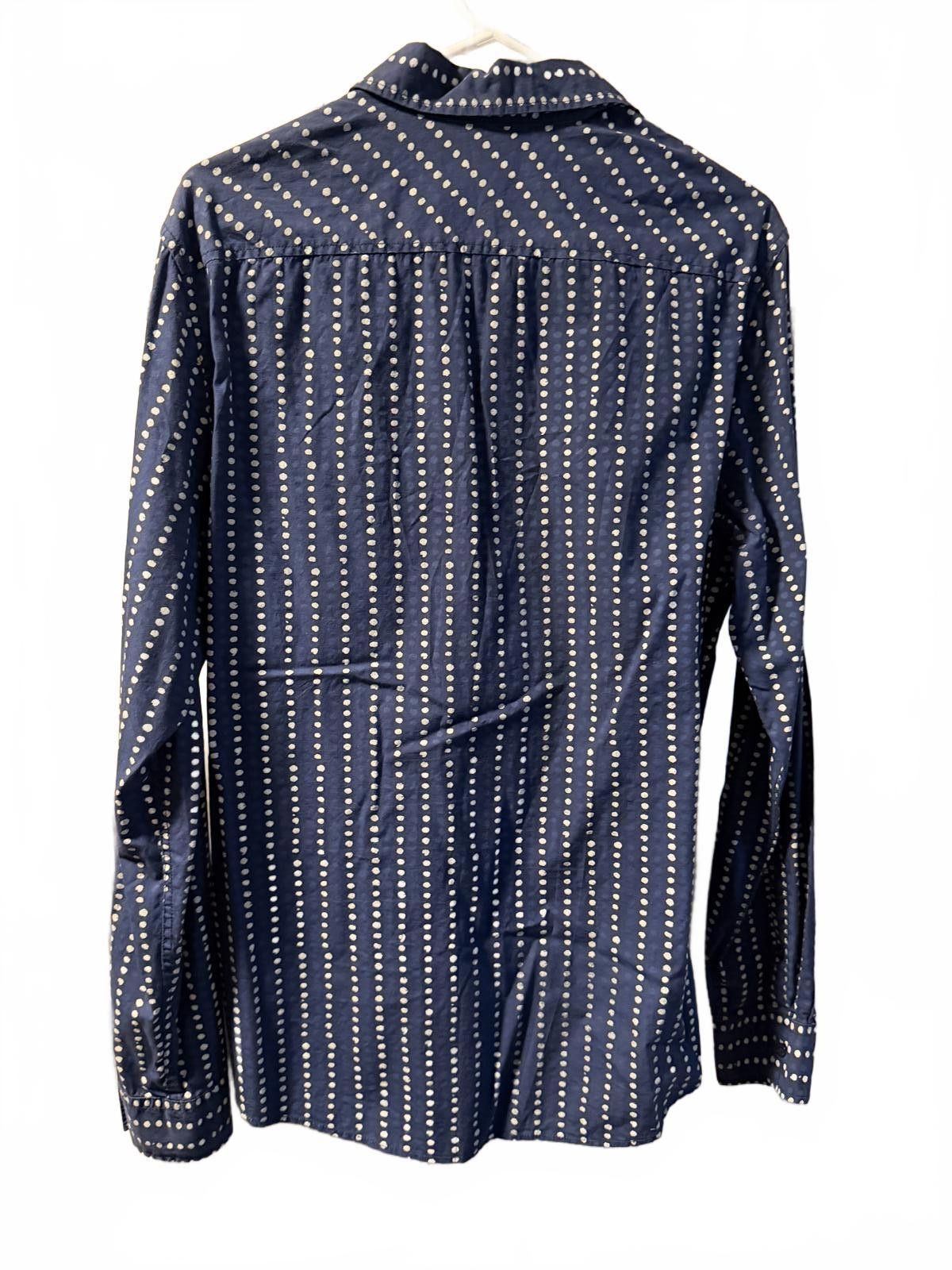21 Men 21 Men Navy Blue Patterned Long Sleeve Shirt Size L Size US L / EU 52-54 / 3 - 4 Thumbnail
