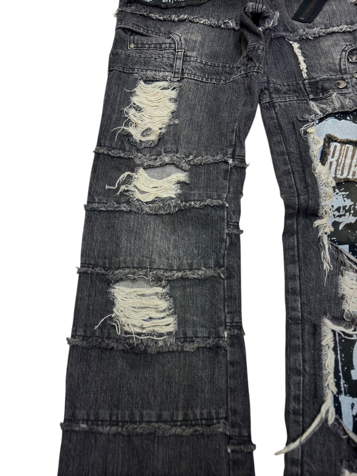 Hysteric Glamour Sex Pot Revenge Heavy Distressed Jeans – Harajuku Punk Style Size US 29 - 7 Thumbnail