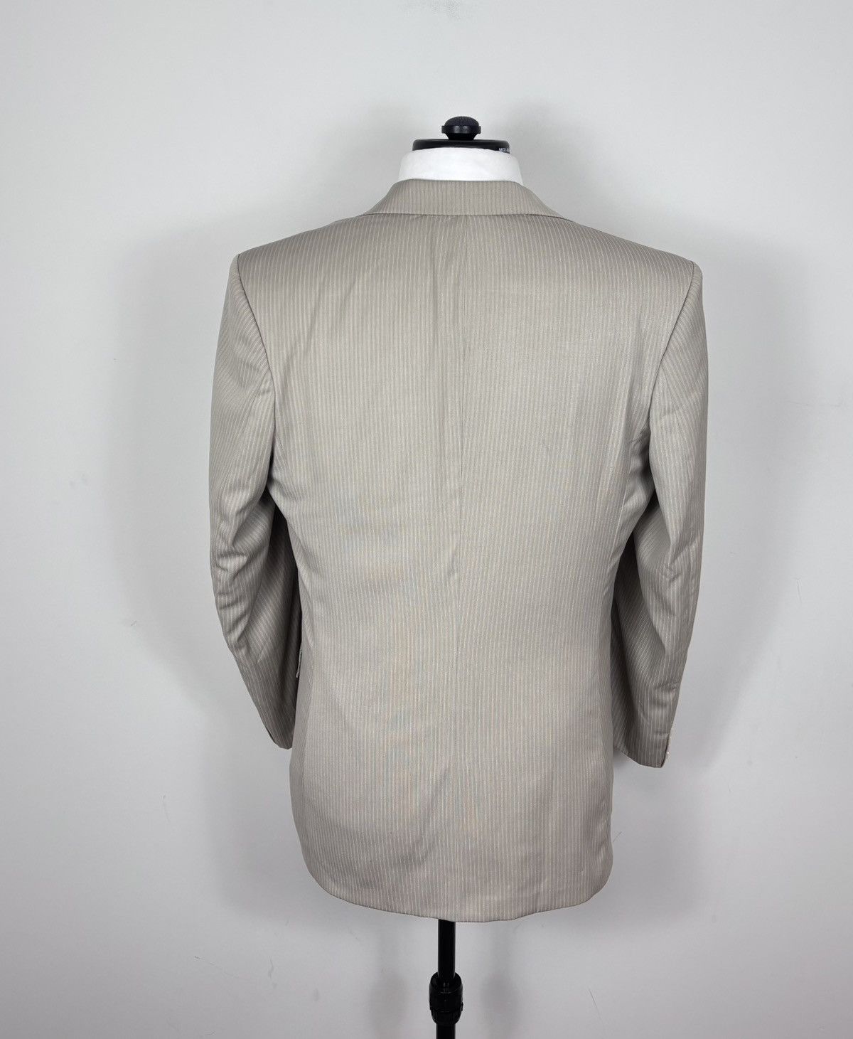 Lanvin Lanvin Sport Men’s Vintage Beige Ivory Striped Blazer Jacket Size 44R - 12 Thumbnail