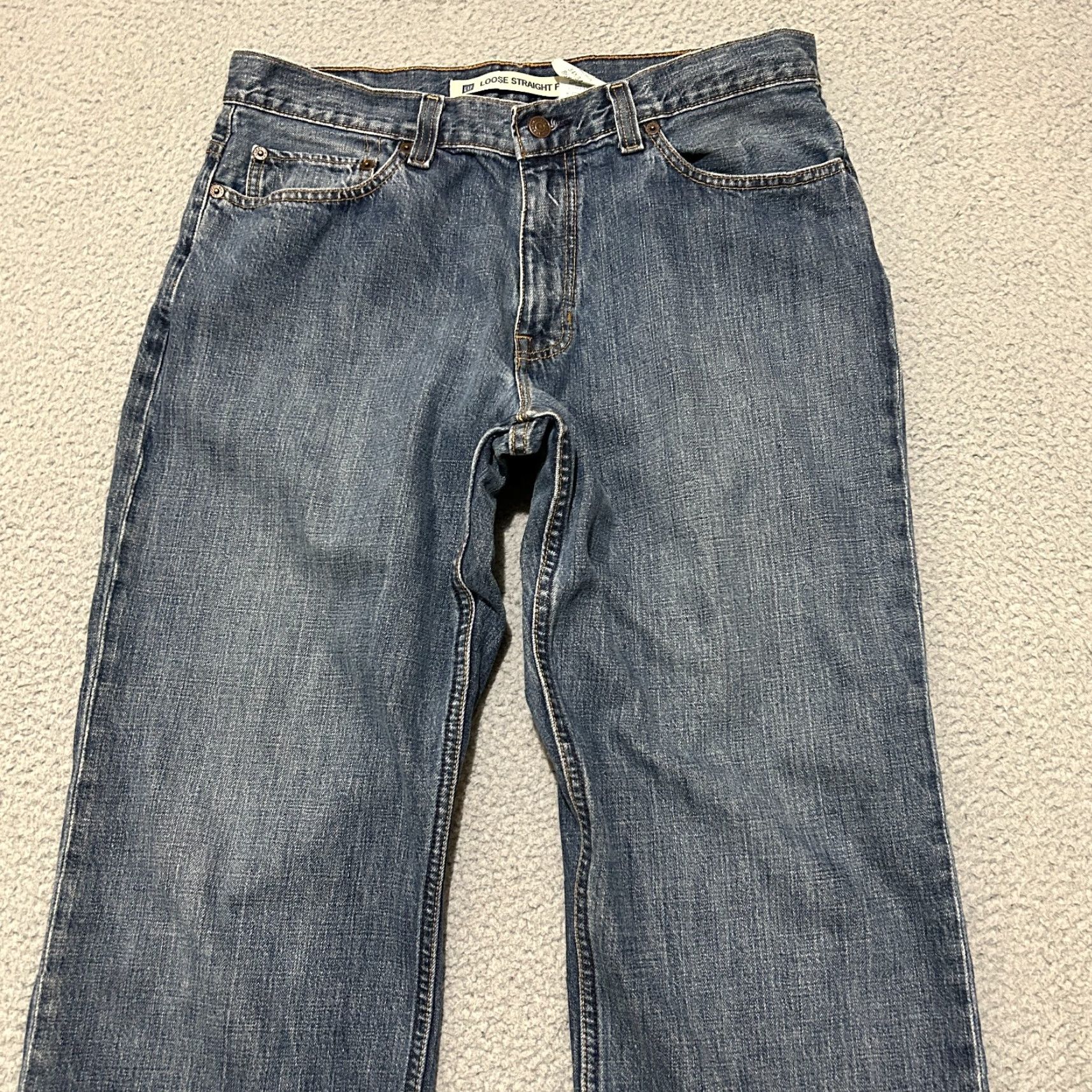 VINTAGE Gap Jeans Men 34x34 Blue Medium Wash Relaxed Fit