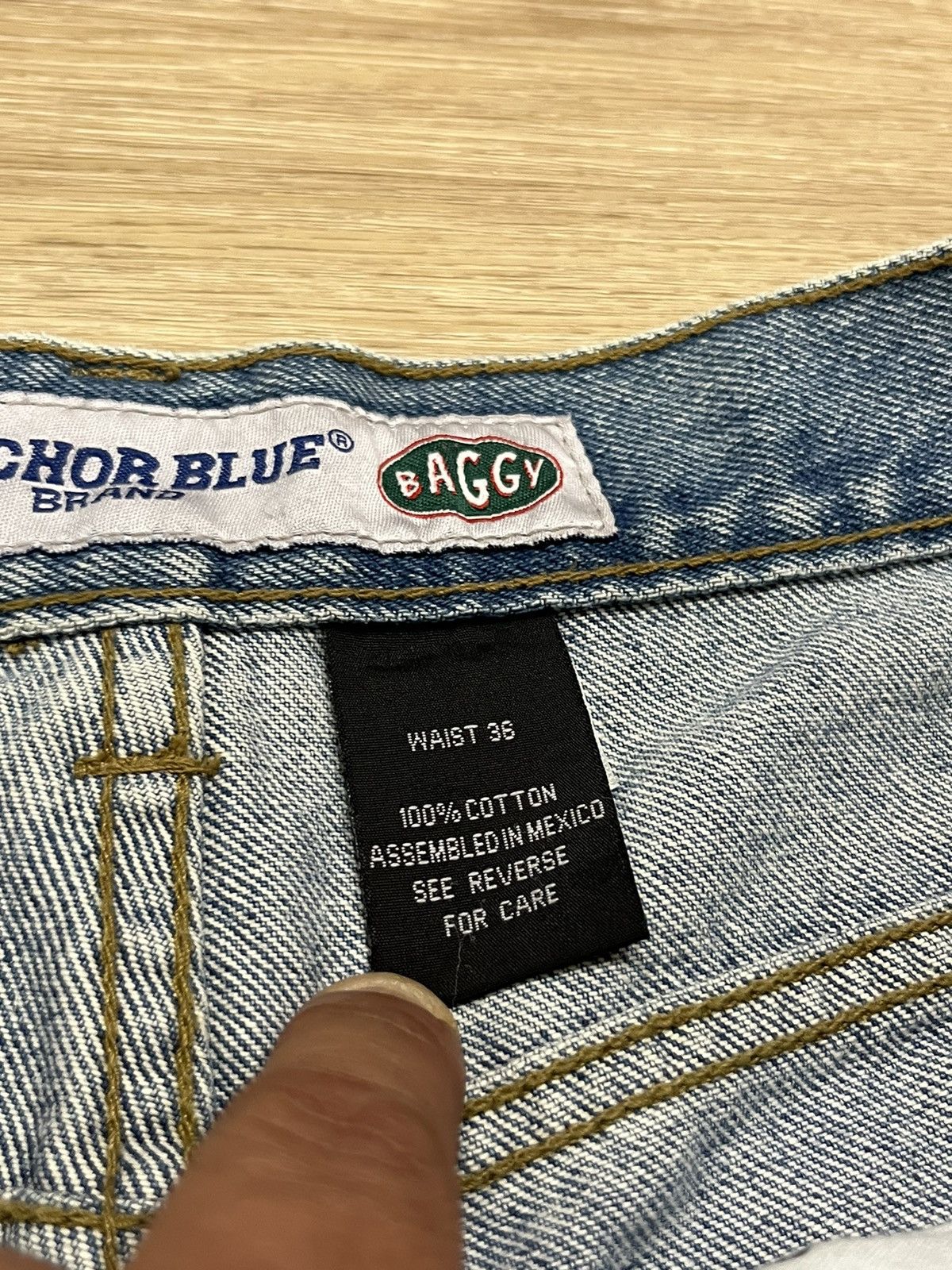 Anchor Blue Vintage Anchor Denim Shorts Mens 36 Baggy Jorts Skater Y2K Size US 36 / EU 52 - 4 Thumbnail