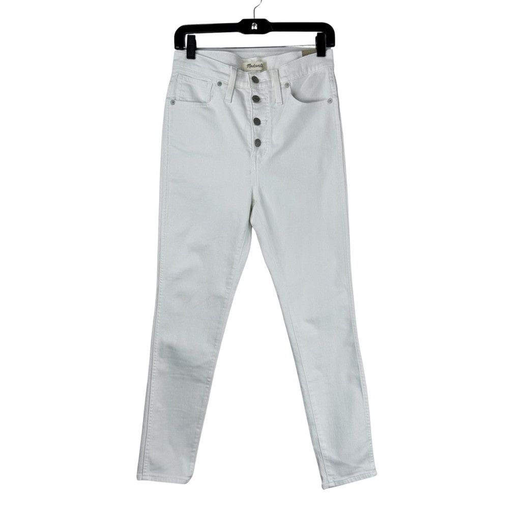 Madewell NWT MADEWELL Women's White High Rise Skinny Crop Jeans W28 Size 28" / US 6 / IT 42 - 1 Thumbnail