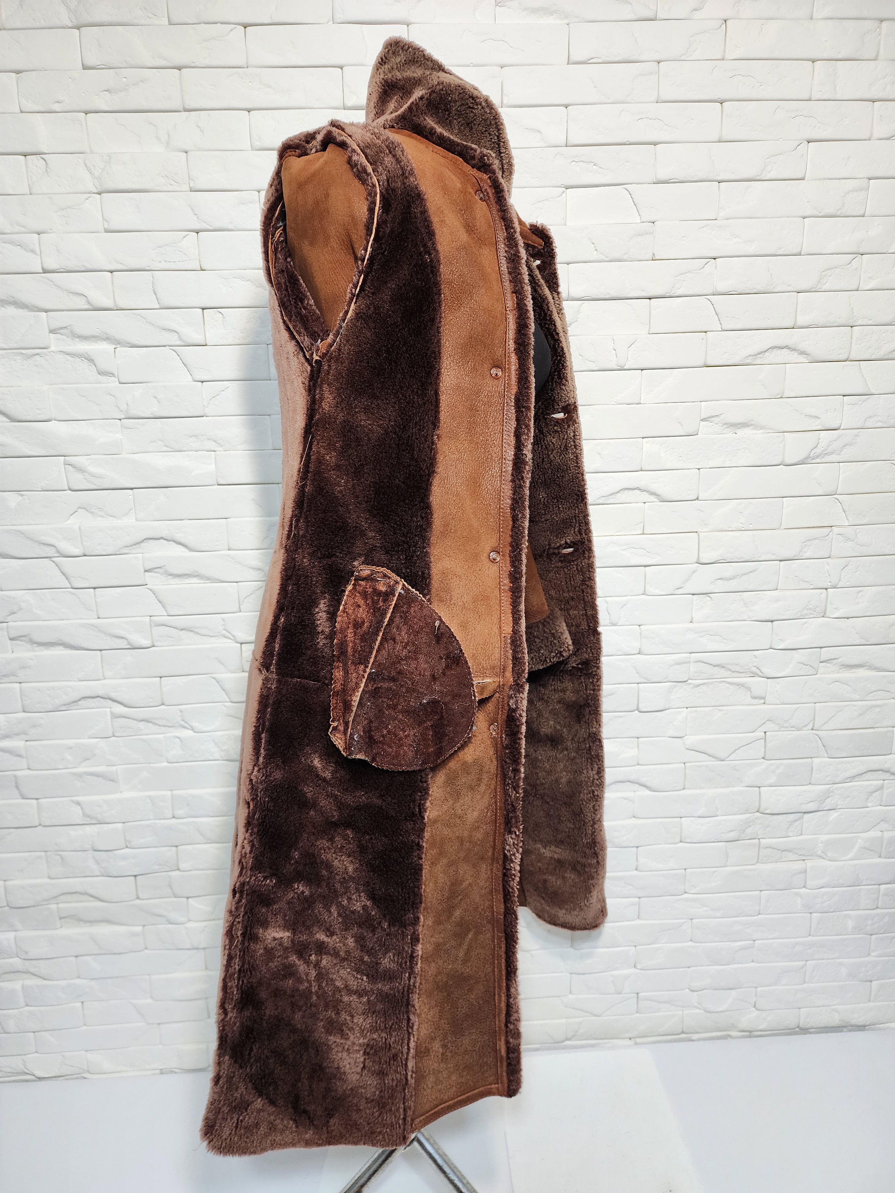 Genuine Leather Women's Brown Sheepskin Coat: Genuine Fur Size M / US 6-8 / IT 42-44 - 8 Thumbnail