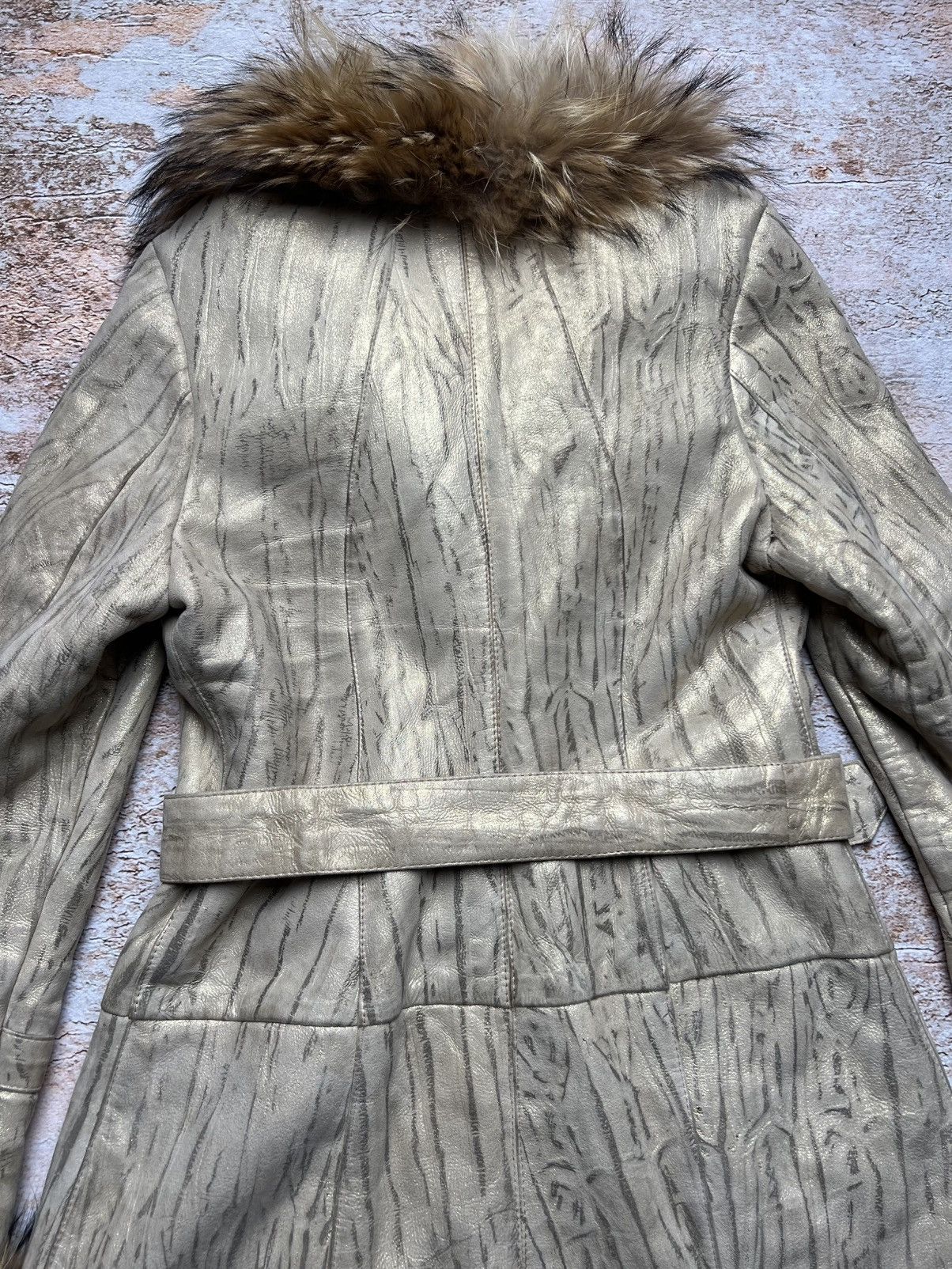 Vintage Vintage avant garde coat with fur details Size S / US 4 / IT 40 - 9 Thumbnail