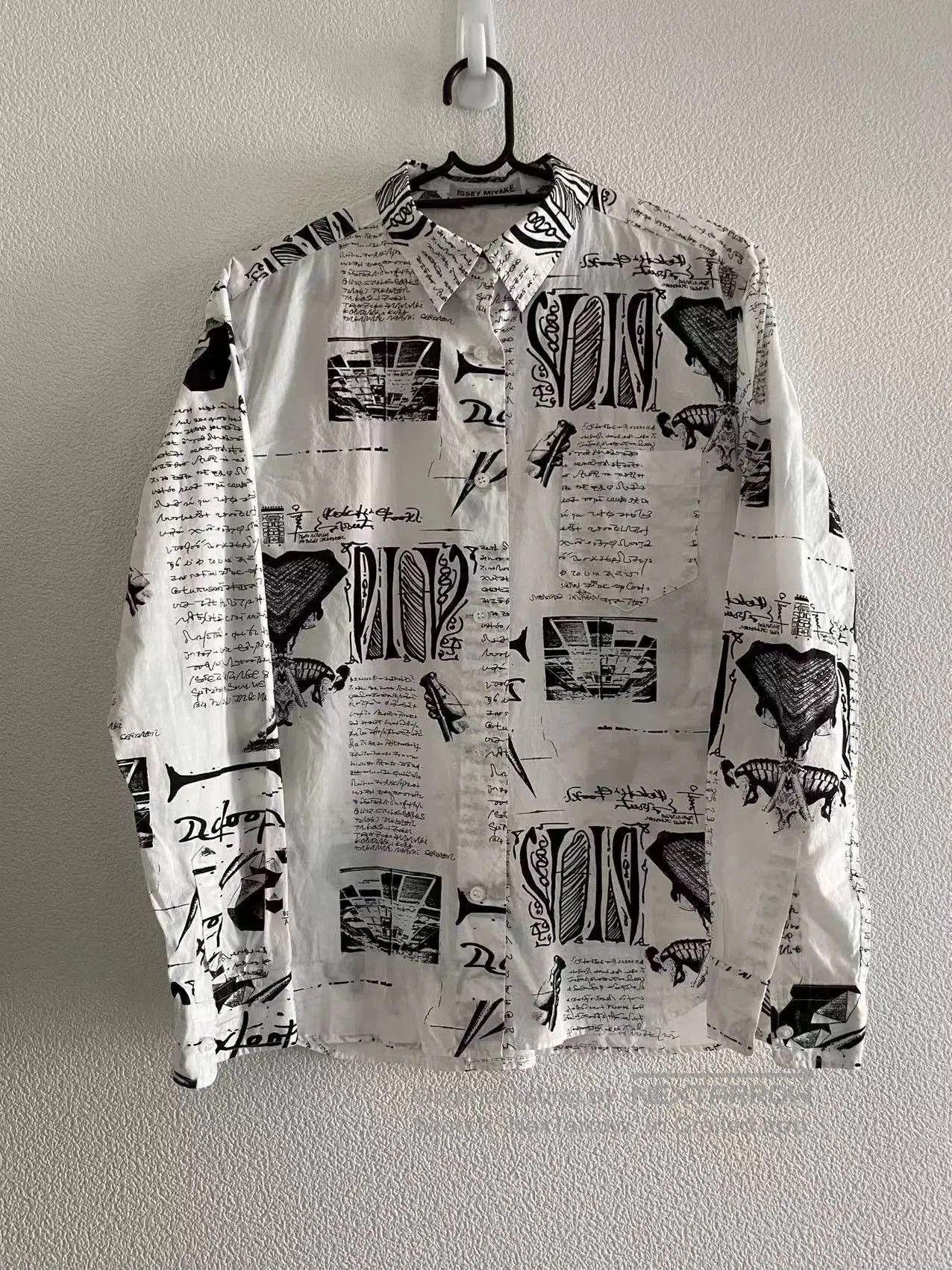 Issey Miyake Issey Miyake 03ss Newspaper Shirt. Size US M / EU 48-50 / 2 - 1 Thumbnail