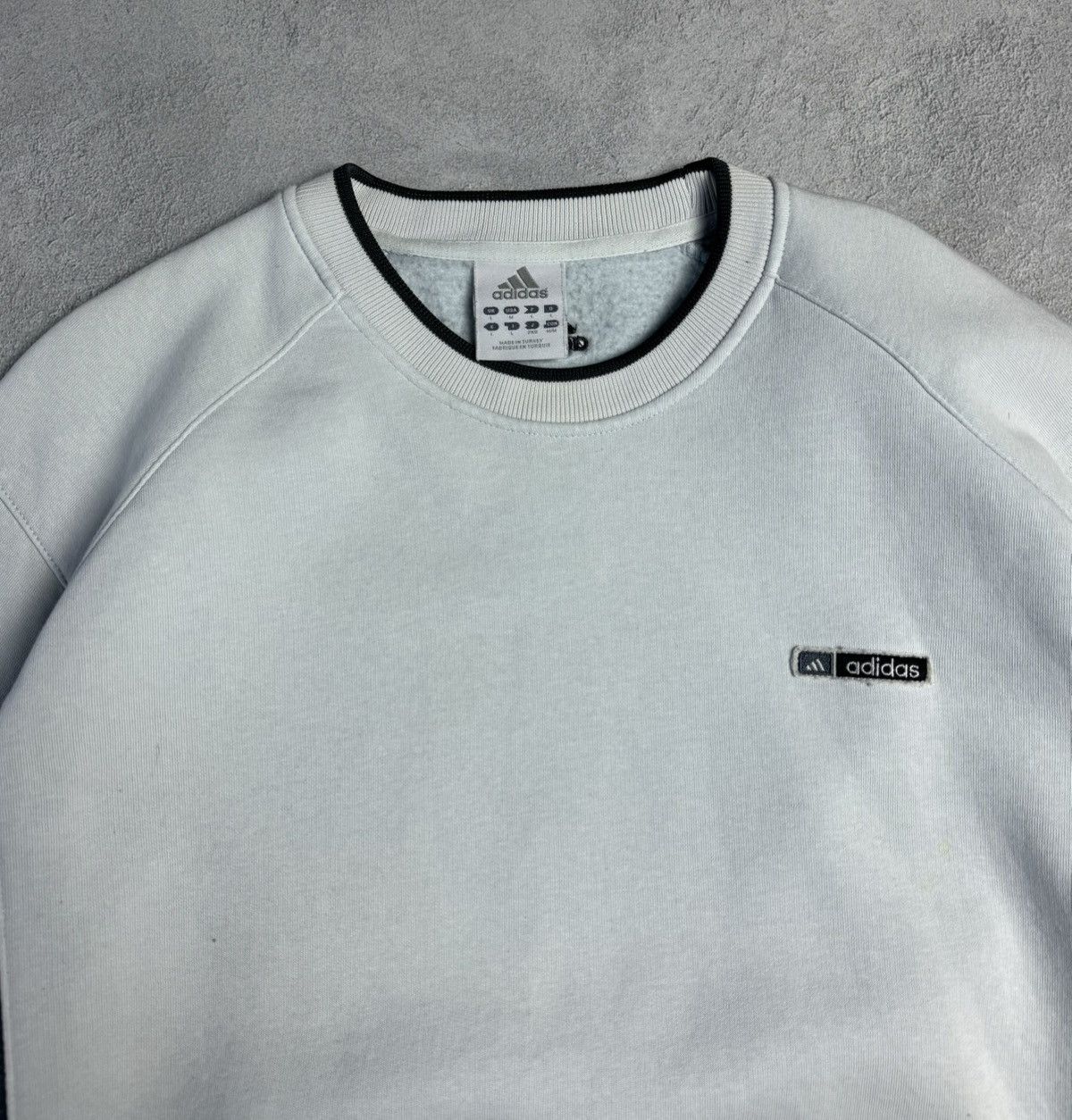Adidas Vintage 00s Adidas Small Logo Cotton Crewneck Sweatshirt Size US L / EU 52-54 / 3 - 7 Thumbnail