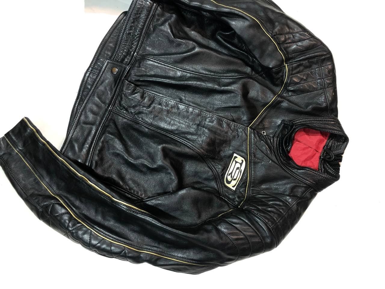 Other Leder Vintage Racing Moto Jacket Black Size US M / EU 48-50 / 2 - 5 Thumbnail