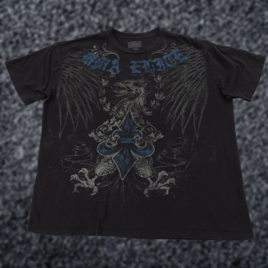 Vintage VTG MMA Elite Shirt Men XL Y2K Skater Grunge Goth Wings Logo Faded Pinkman Tee Size US XL / EU 56 / 4 - 1 Thumbnail