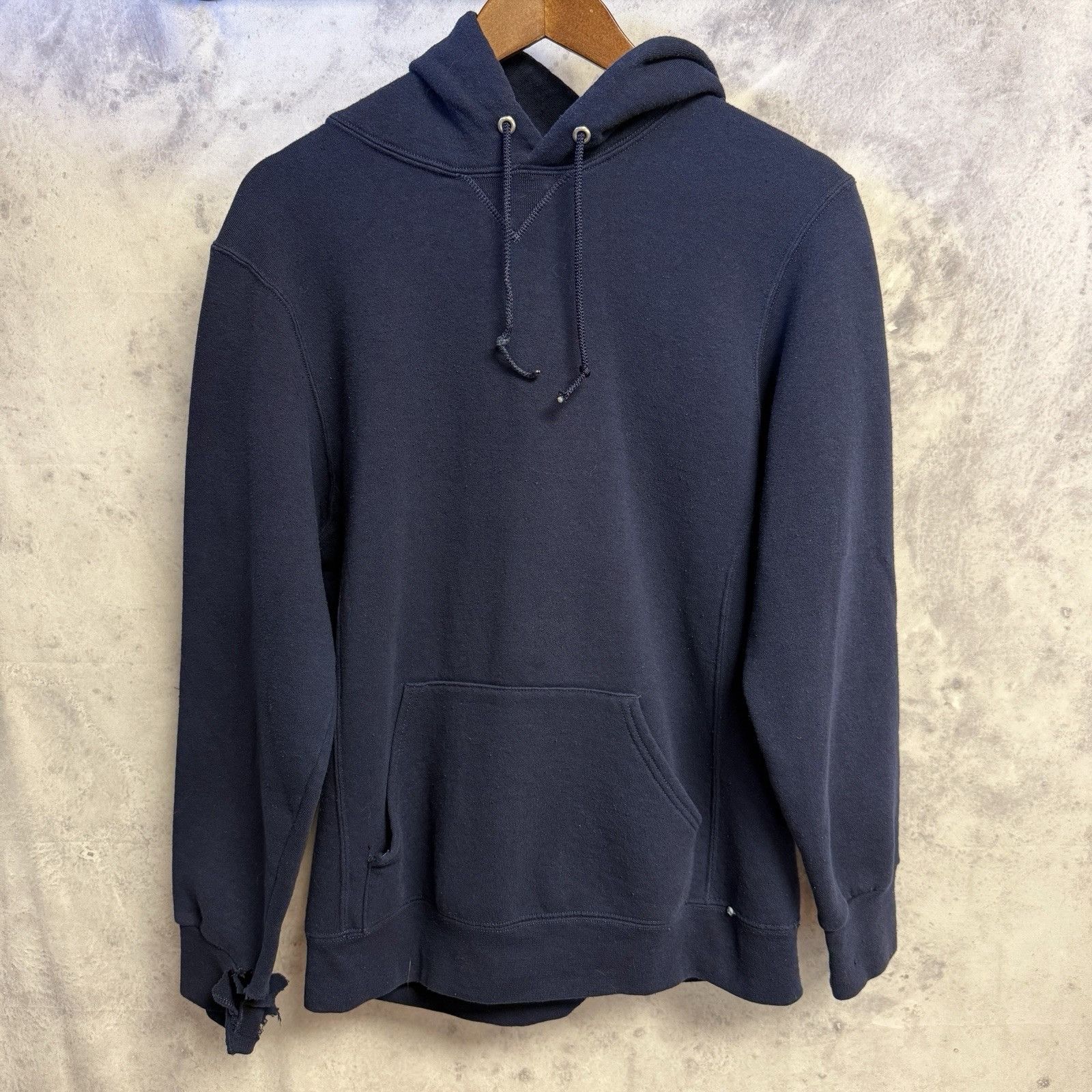 Russell Athletic Vintage Russell Athletic Hoodie Sweatshirt Mens Medium Navy Size US M / EU 48-50 / 2 - 1 Thumbnail