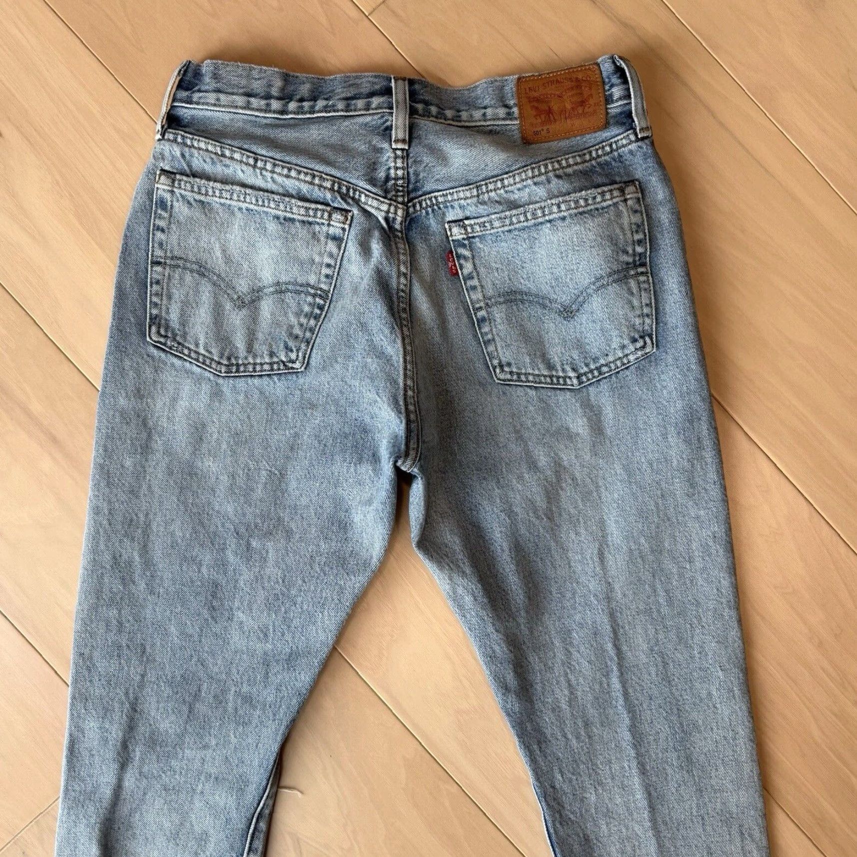Levi's VINTAGE Levi's 501 Jeans 28x27 Blue Denim Workwear USA Western 80s Cowboy Outdoor Slim Straight Mens Size US 28 / EU 44 - 7 Thumbnail