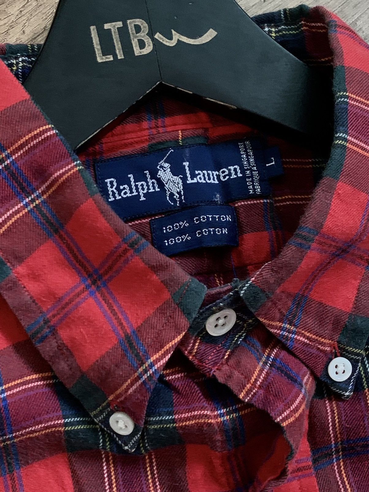 Polo Ralph Lauren Vintage Ralph Lauren Red Flannel Checkered Shirt Size US L / EU 52-54 / 3 - 8 Thumbnail