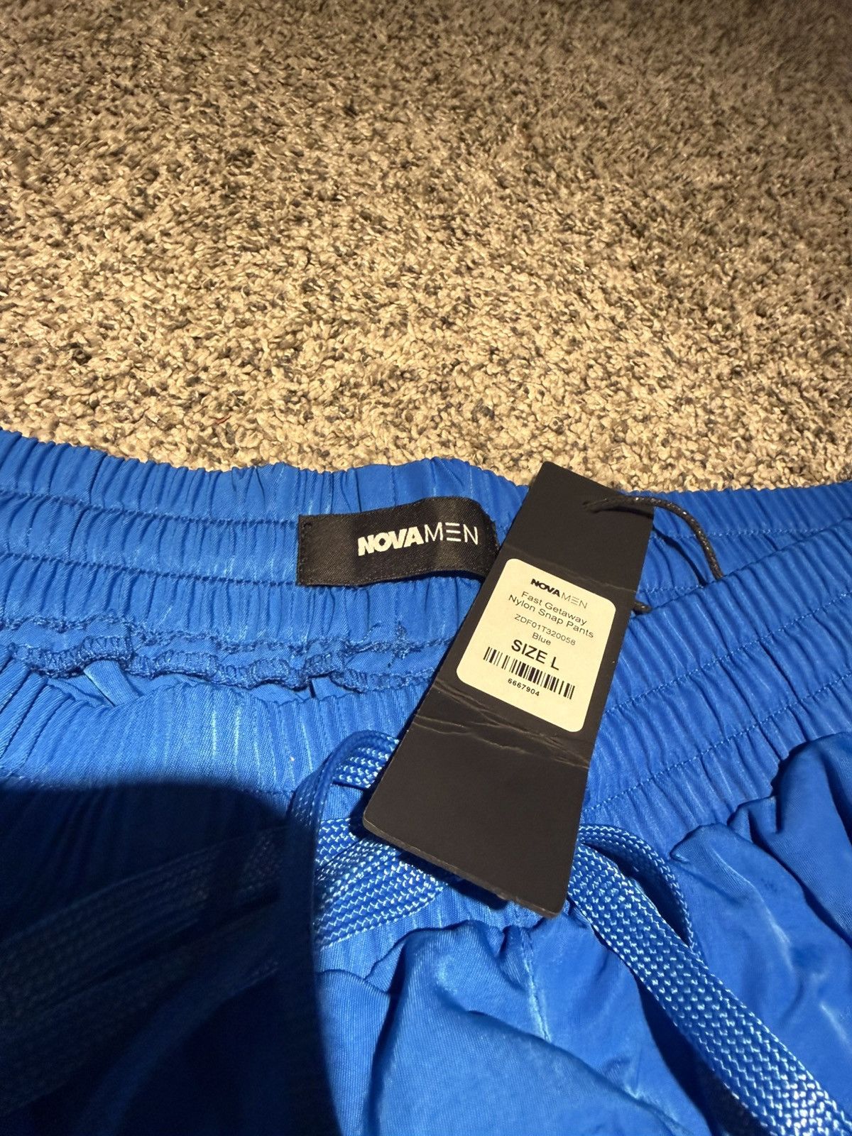 Fashion Nova NovaMEN blue snap track pants. Brand new with tags Size US 34 / EU 50 - 3 Thumbnail