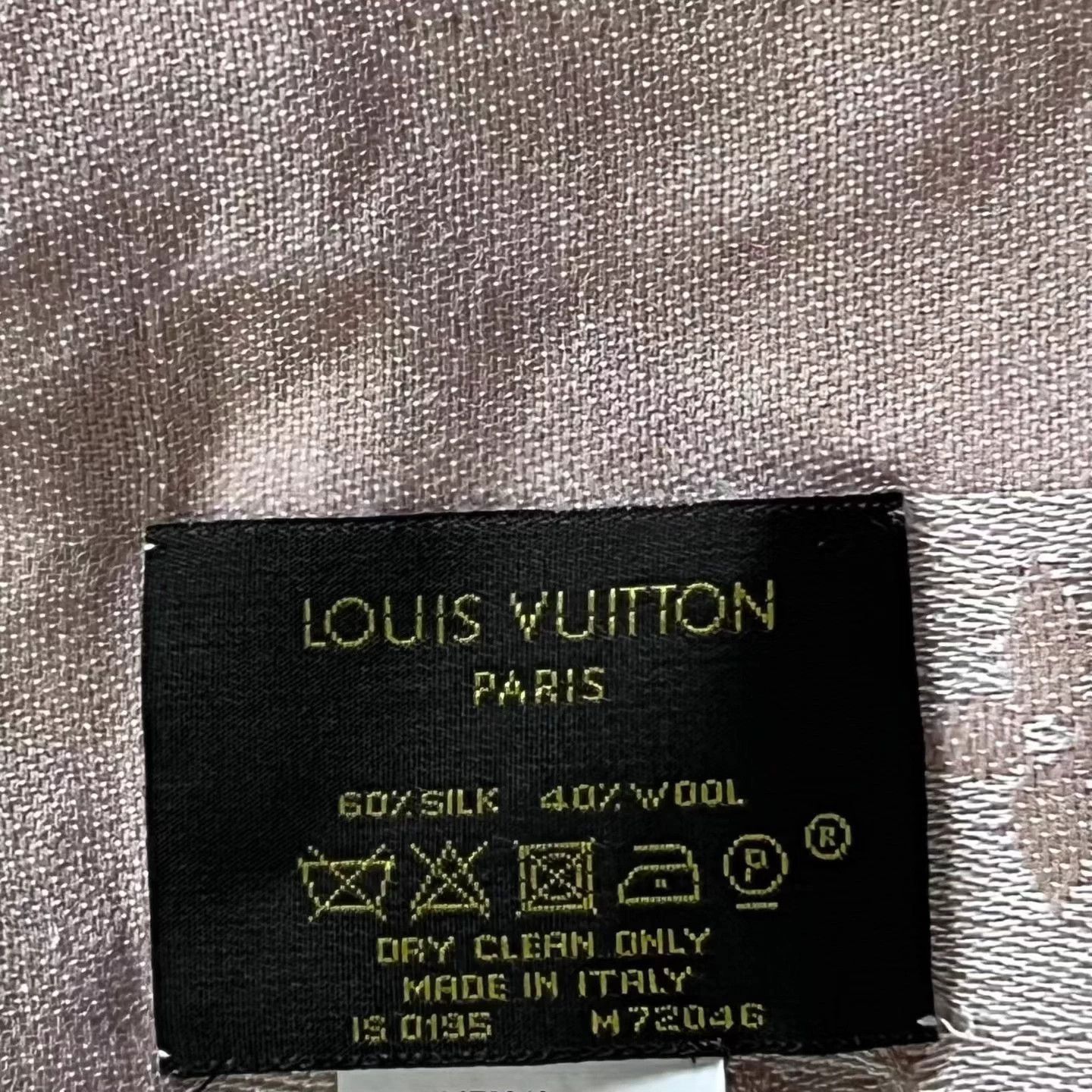 Louis Vuitton LV Brown Jacquard Tassel Trim Cashmere Scarf Size ONE SIZE - 2 Thumbnail