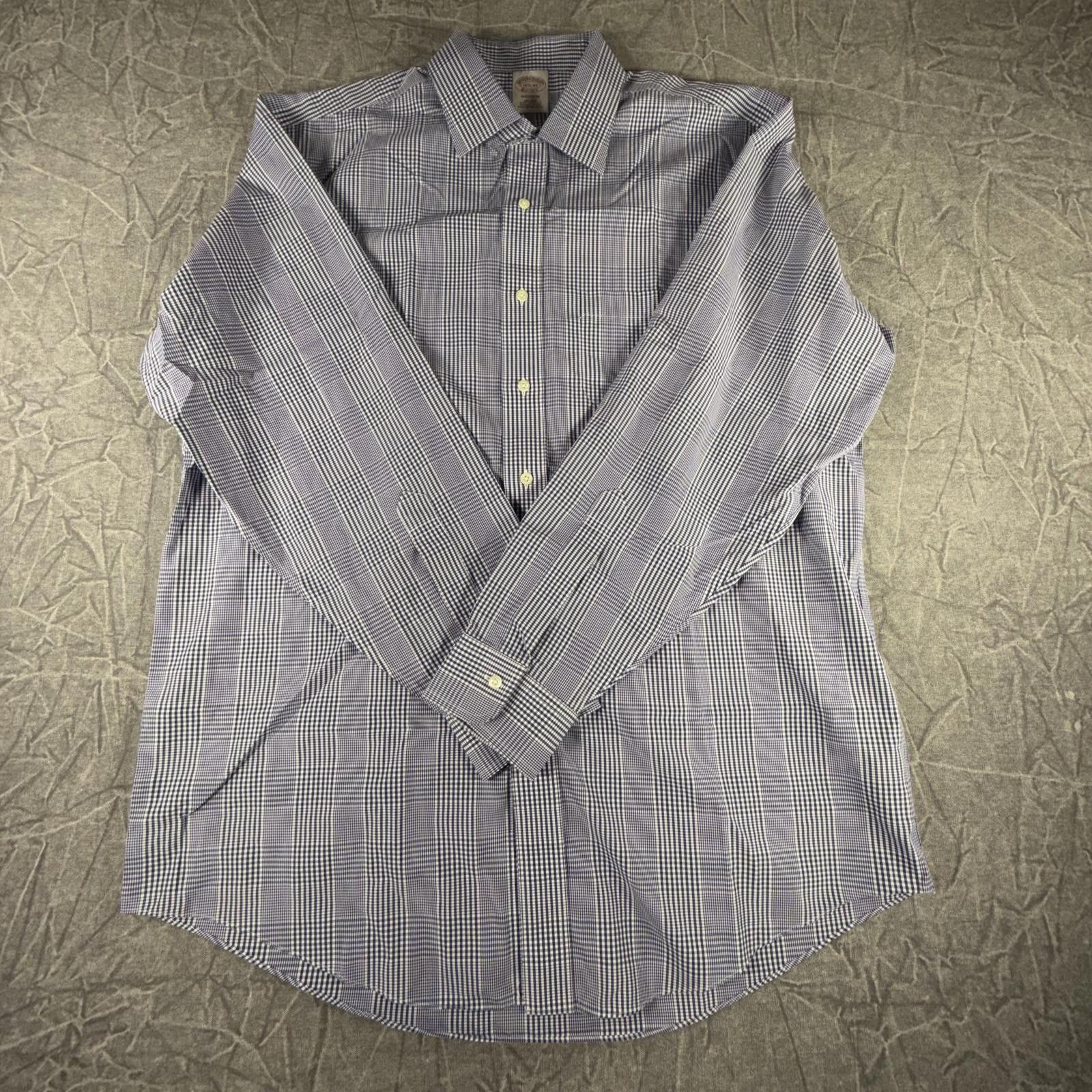 Brooks Brothers Brooks Brothers Shirt Men's 16 1/2 Blue Non-Iron Madison Size 42R - 1 Thumbnail