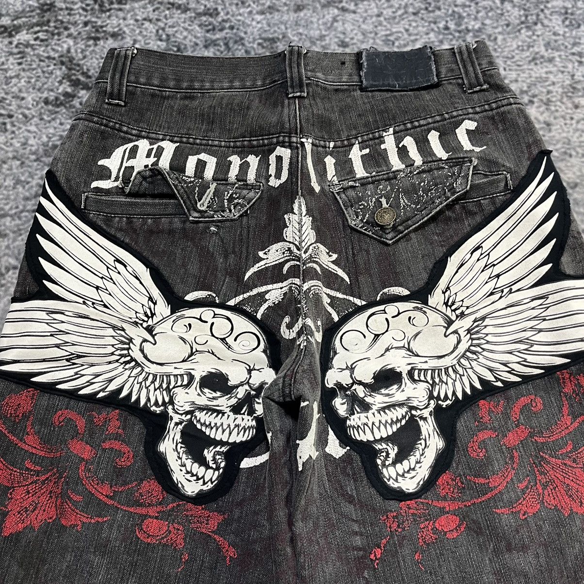 Vintage Vintage Y2K Skull Wings Baggy Jorts Grunge Skater Shorts Size US 32 / EU 48 - 4 Thumbnail