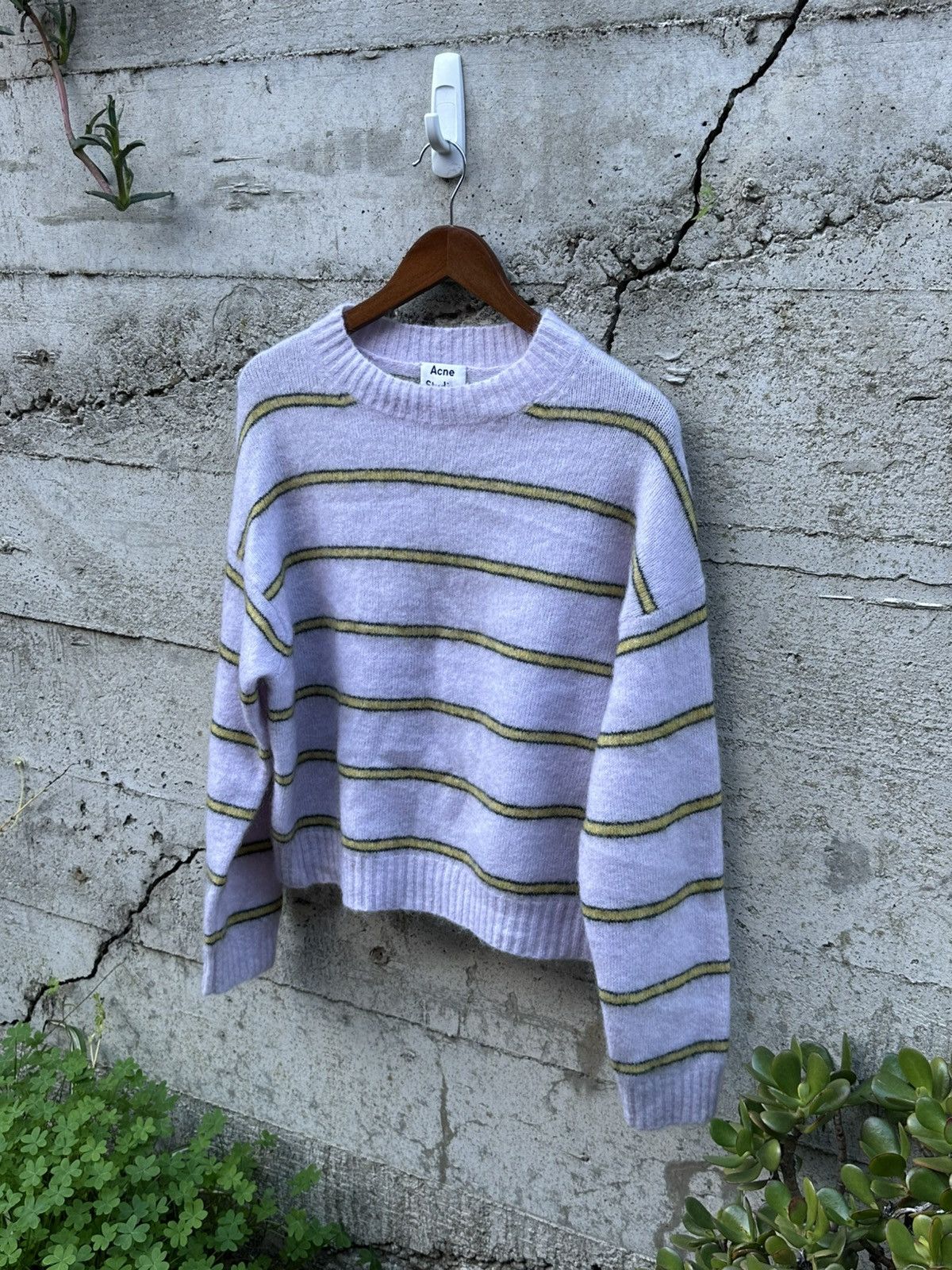 RARE GRAIL Acne Studios soft multi stripe sweater unisex