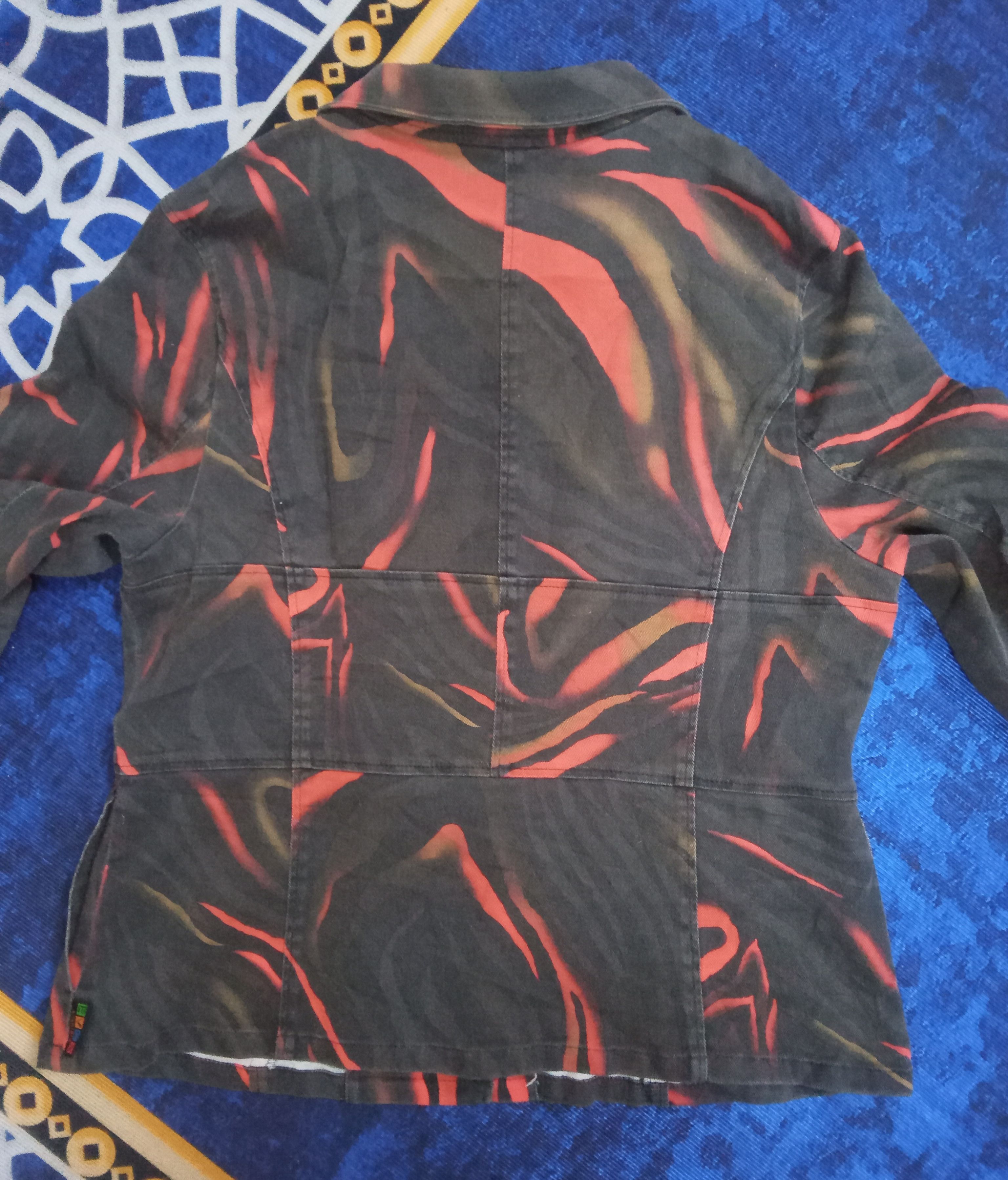 Krizia Evex by Krizia Flame Camo Design Jacket Size L / US 10 / IT 46 - 2 Thumbnail