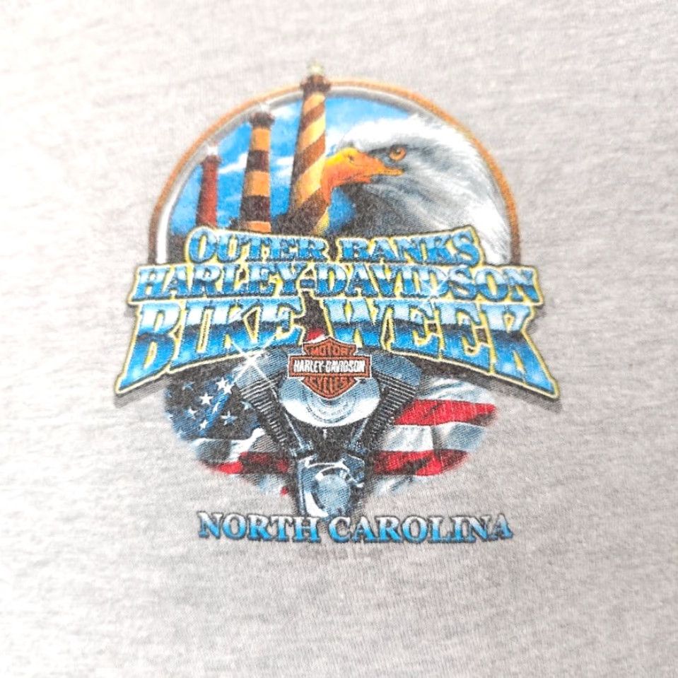Harley Davidson Harley-Davidson T Shirt Mens Size S Gray 2020 Outer Banks Bike Week NC Souvenir Travel Motorcycle Biker Double-Sided Crew Neck Short Sleeve Cotton Size US S / EU 44-46 / 1 - 3 Thumbnail