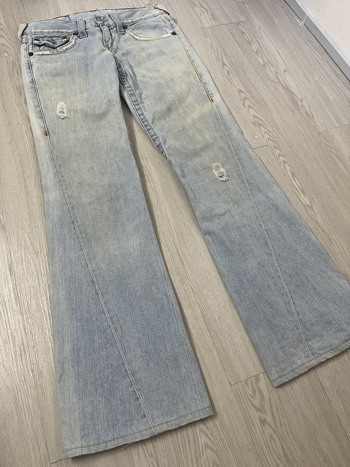 True Religion Vintage True Religion Stone & Tint Flared Jeans Size US 32 / EU 48 - 5 Thumbnail