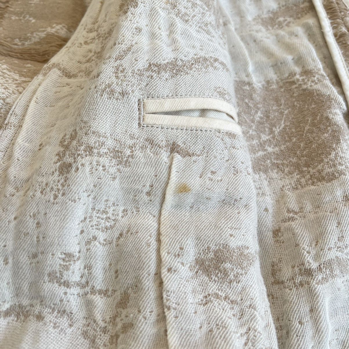 Japanese Brand Share Spirit Homme Leaf Pattern Distressed Tailored Jacket Size US S / EU 44-46 / 1 - 9 Thumbnail