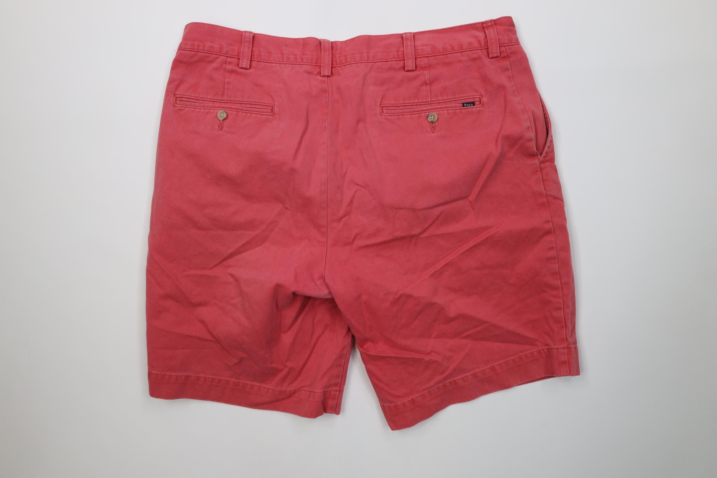 Polo Ralph Lauren Vintage Y2K Ralph Lauren Above Knee Chino Golf Shorts Red Size US 36 / EU 52 - 10 Thumbnail