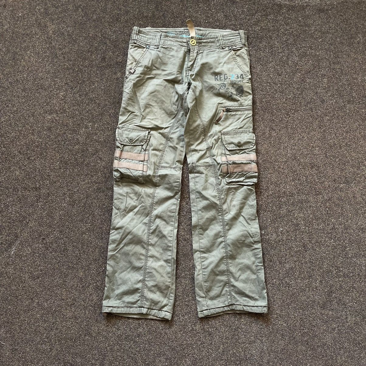 Vintage Vintage Y2K Baggy Cargo Pants Skater Workwear Washed Logo 32 Size 32" / US 10 / IT 46 - 1 Thumbnail