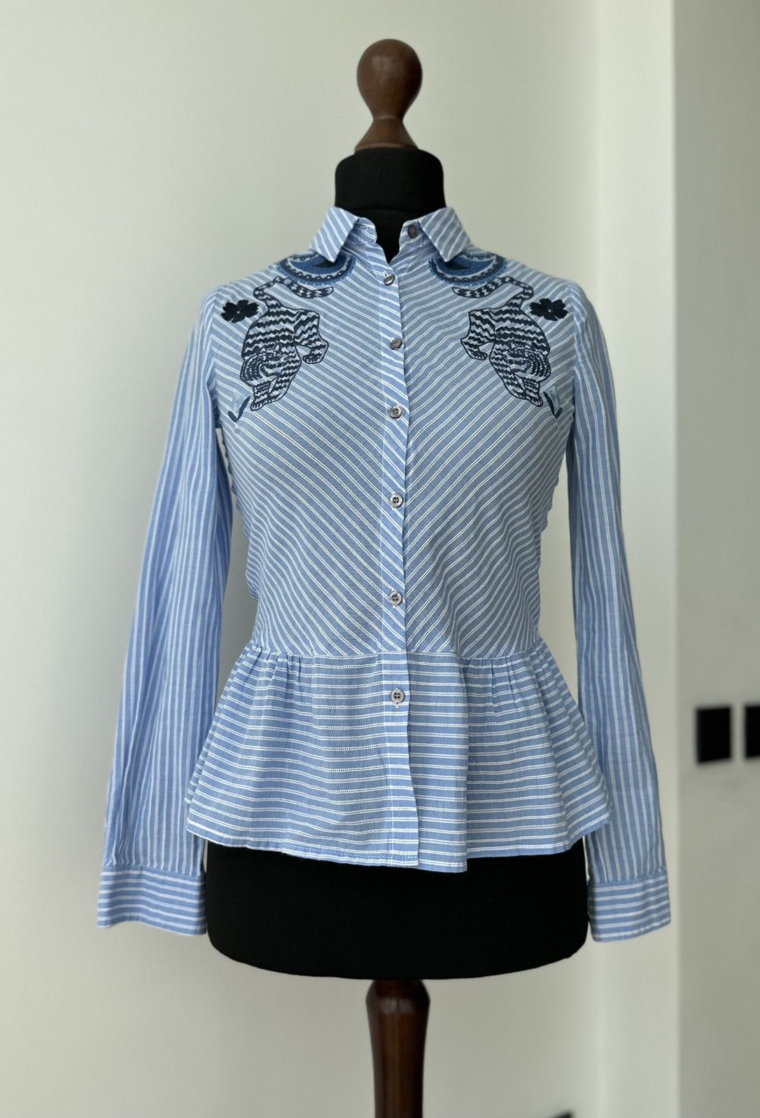 Desigual × Japanese Brand Desigual Women's Srtiped Print Shirt Long Sleeve Size XS Size XS / US 0-2 / IT 36-38 - 2 Thumbnail