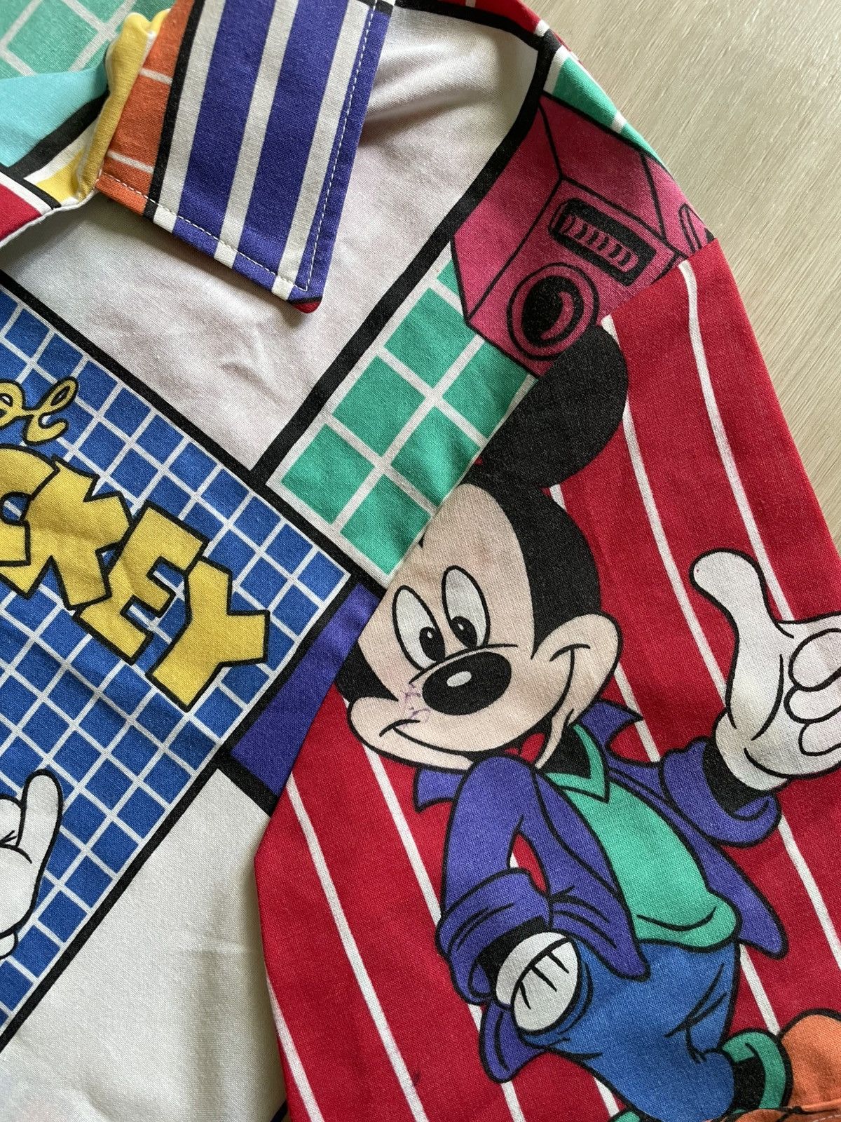 Mickey Mouse × Vintage Upcycled 90s Mickey Mouse Button Up Shirt Mens L-XL Size US XL / EU 56 / 4 - 3 Thumbnail