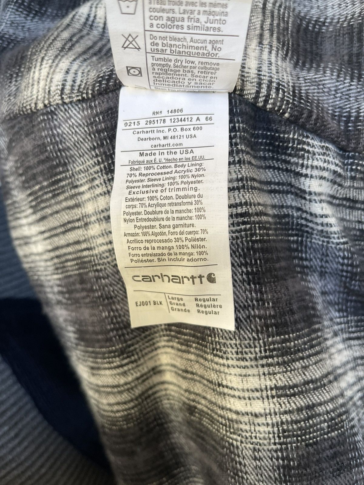 Carhartt Vintage Carhartt Detroit EJ001 Navy - USA Made- L -DEADSTOCK Size US L / EU 52-54 / 3 - 8 Thumbnail