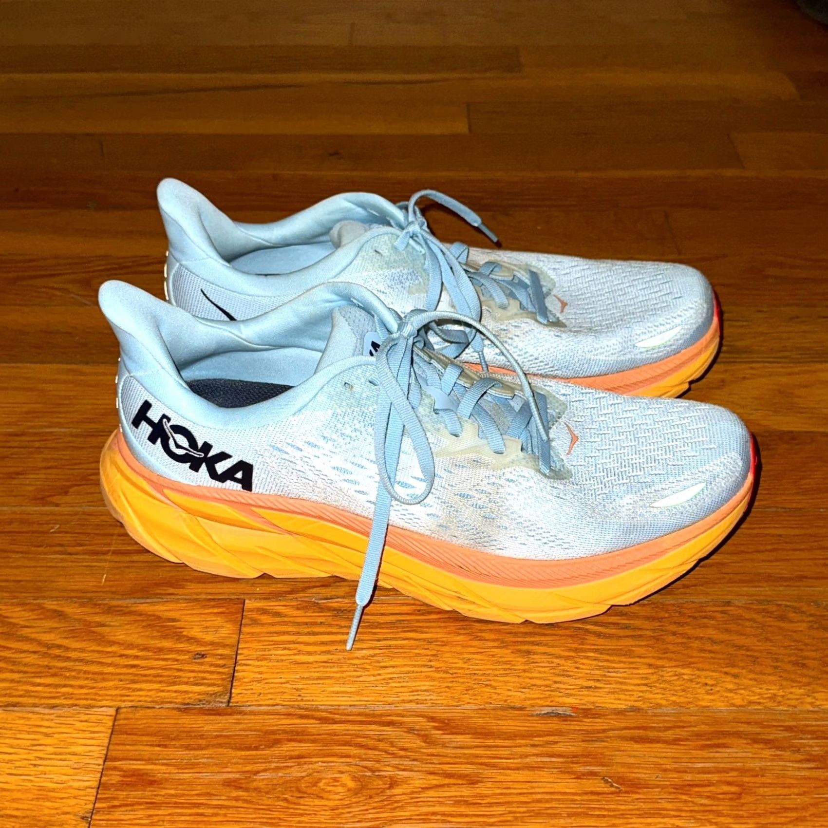 Vintage Hoka One One Clifton 8 Womens Sneaker 10B Casual Breathable Comfort Solid Blue Logo 1119394 SSIF Womens Shoes Size US 10 / IT 40 - 4 Thumbnail