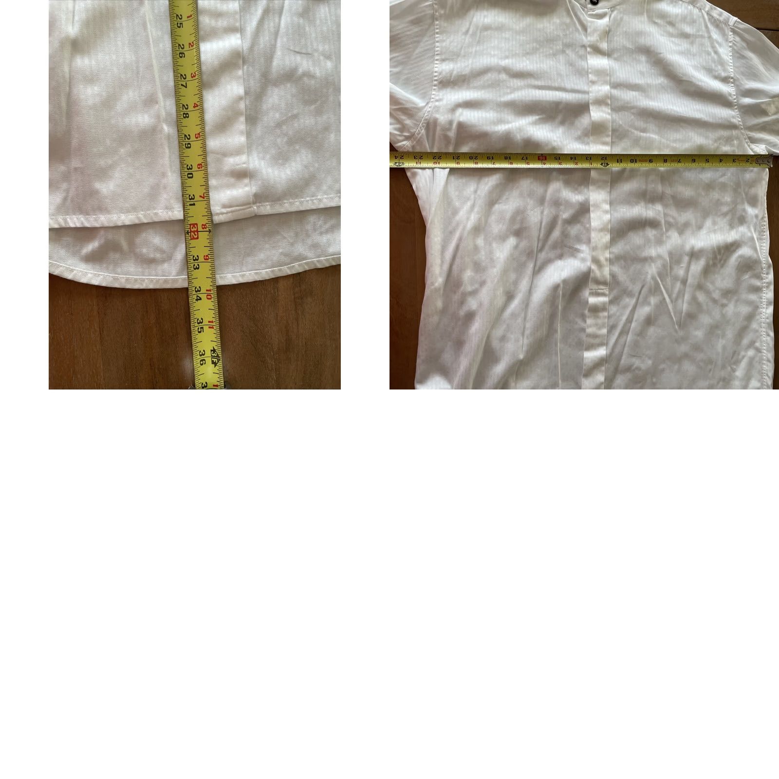 Eton Etón Dress Shirt Mens 17.5 White Cotton Woven French Cuff Stand-Up Collar Elegant Royal Eton Royal Two Fold Vintage N/A Size US XXL / EU 58 / 5 - 8 Thumbnail