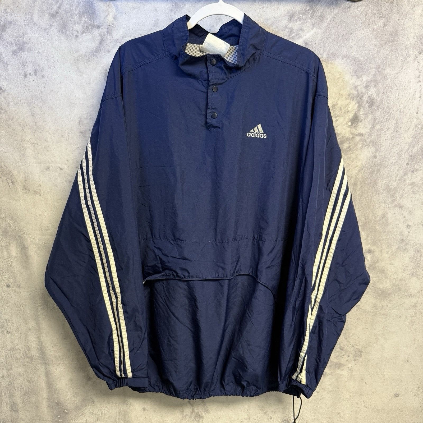Adidas Vintage Adidas Windbreaker Jacket Mens 2XL 26.5x29.5 Blue Y2 Size US XXL / EU 58 / 5 - 1 Thumbnail