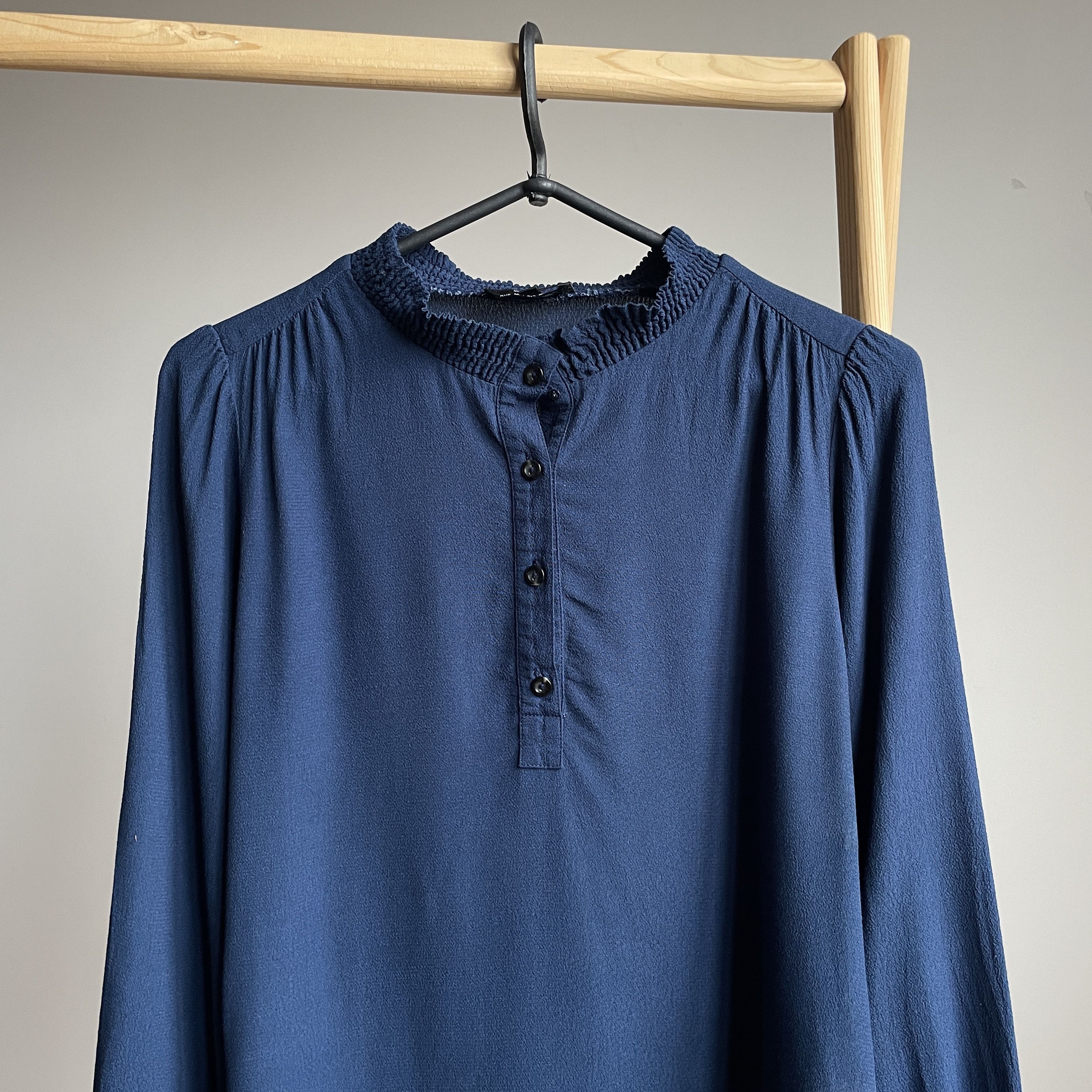 A.P.C. A.P.C. Womens Viscose Half Button Blouse Size EUR 38 Size XS / US 0-2 / IT 36-38 - 3 Thumbnail
