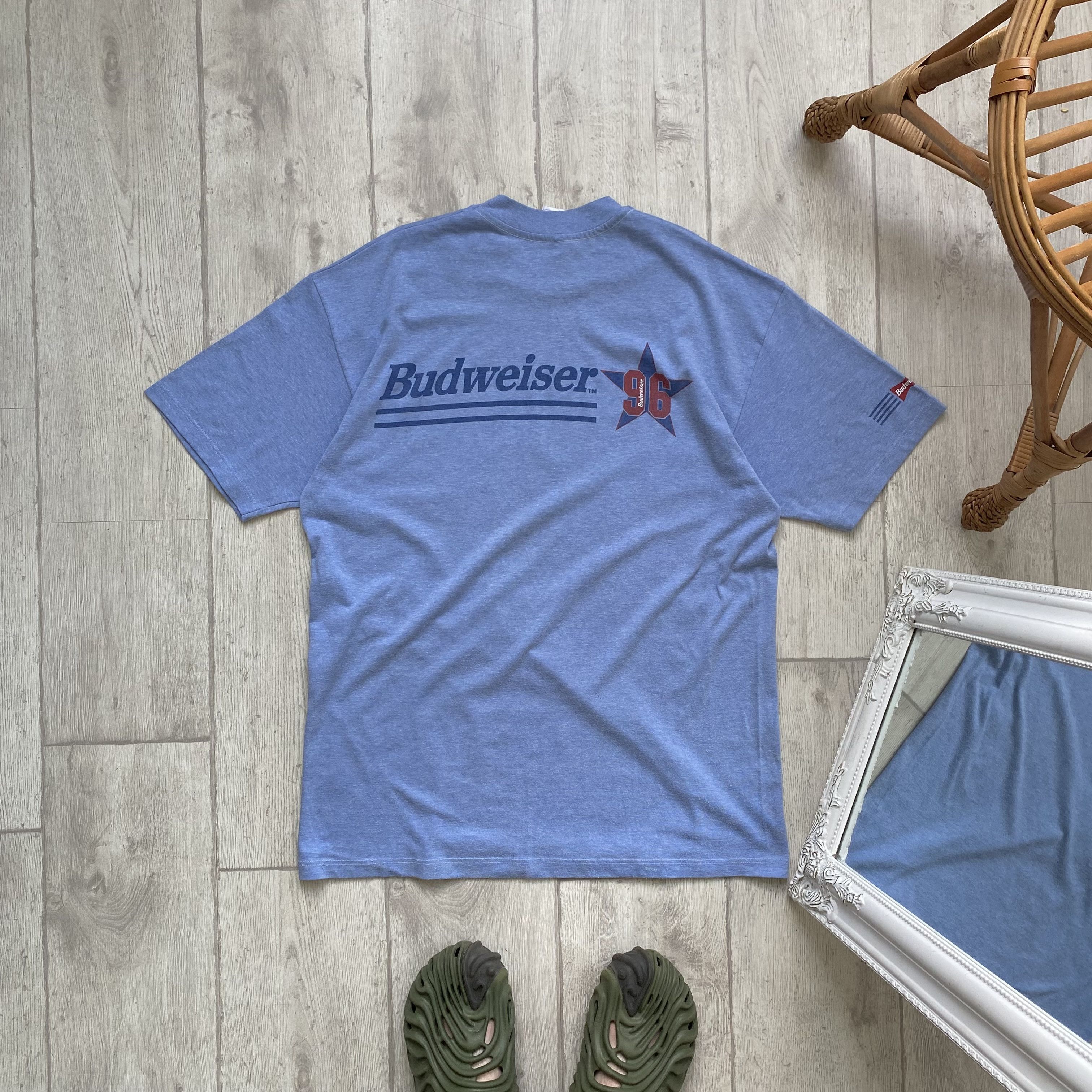 Budweiser 🍻 Vintage 1996 Budweiser beer promo tee y2k Size US L / EU 52-54 / 3 - 2 Thumbnail